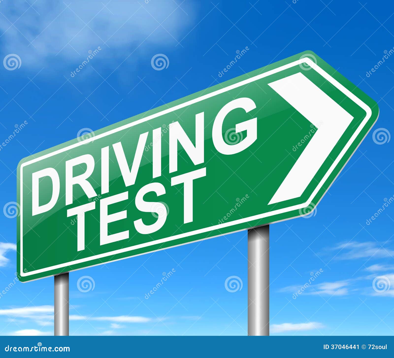 Driving test concept. stock illustration. Illustration of post 37046441