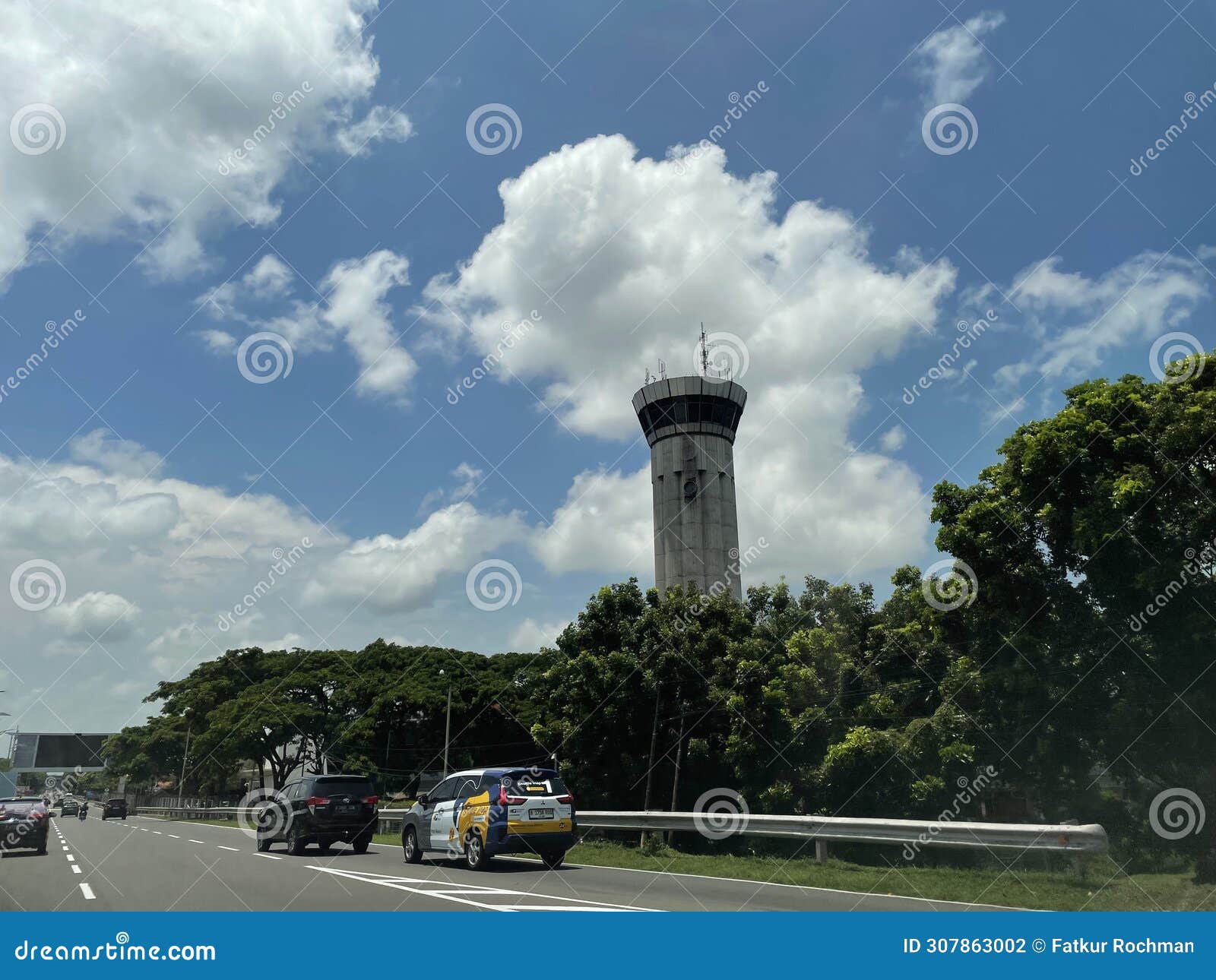 Driving on the Toll Road Next To the Air Traffic Control (ATC) Tower Driving on the Toll Road Next To the Air Traffic Control (ATC) Tower