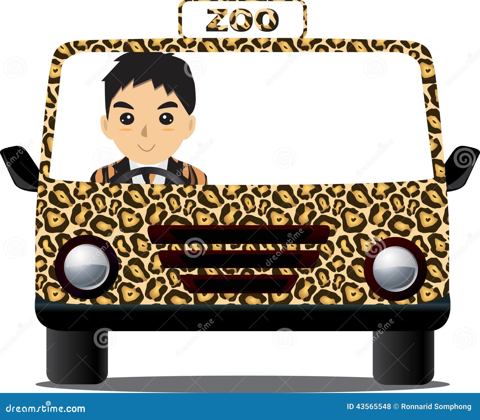 Driving Zoo stock vector. Illustration of cartoon, animal 43565548