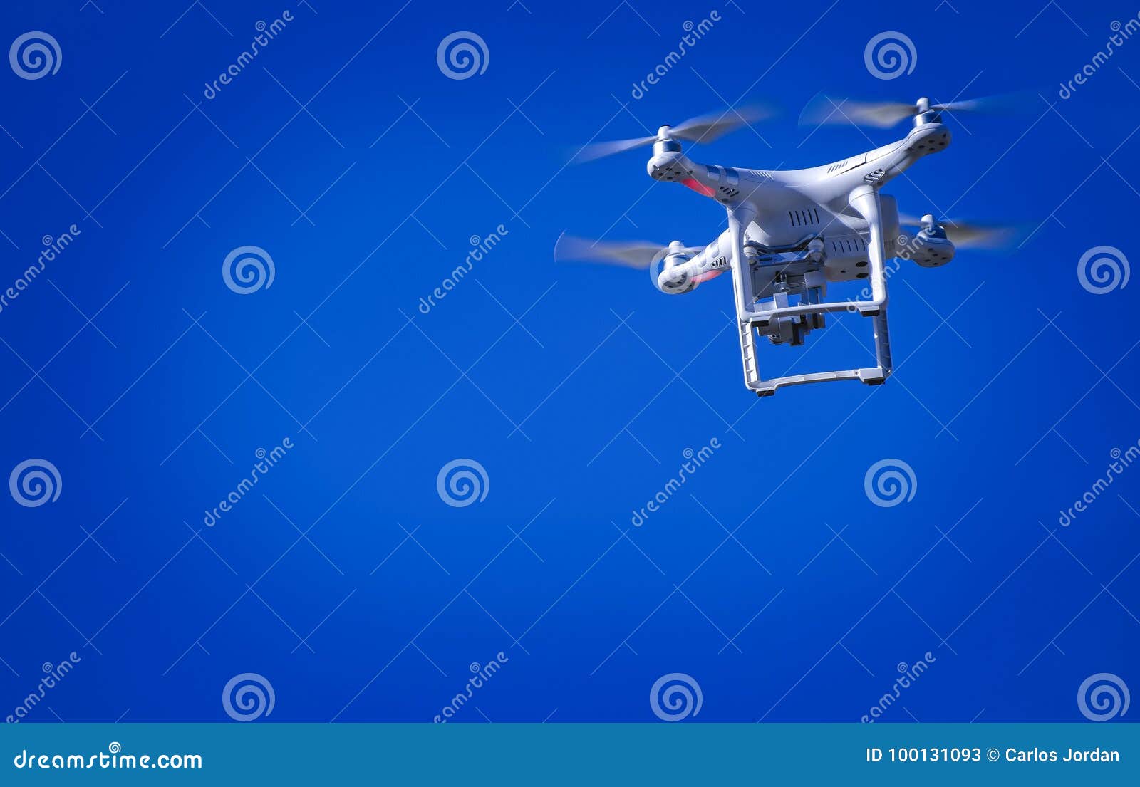 dron in the blue sky