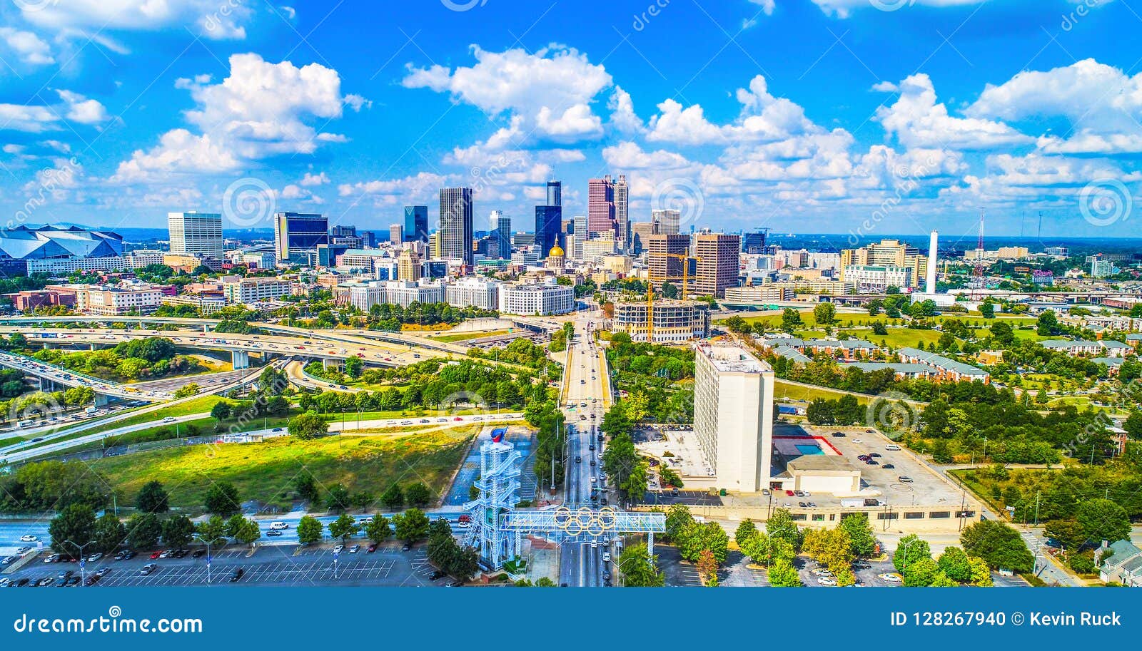 Aerial View of Atlanta, Georgia, USA Skyline Editorial Image - Image of