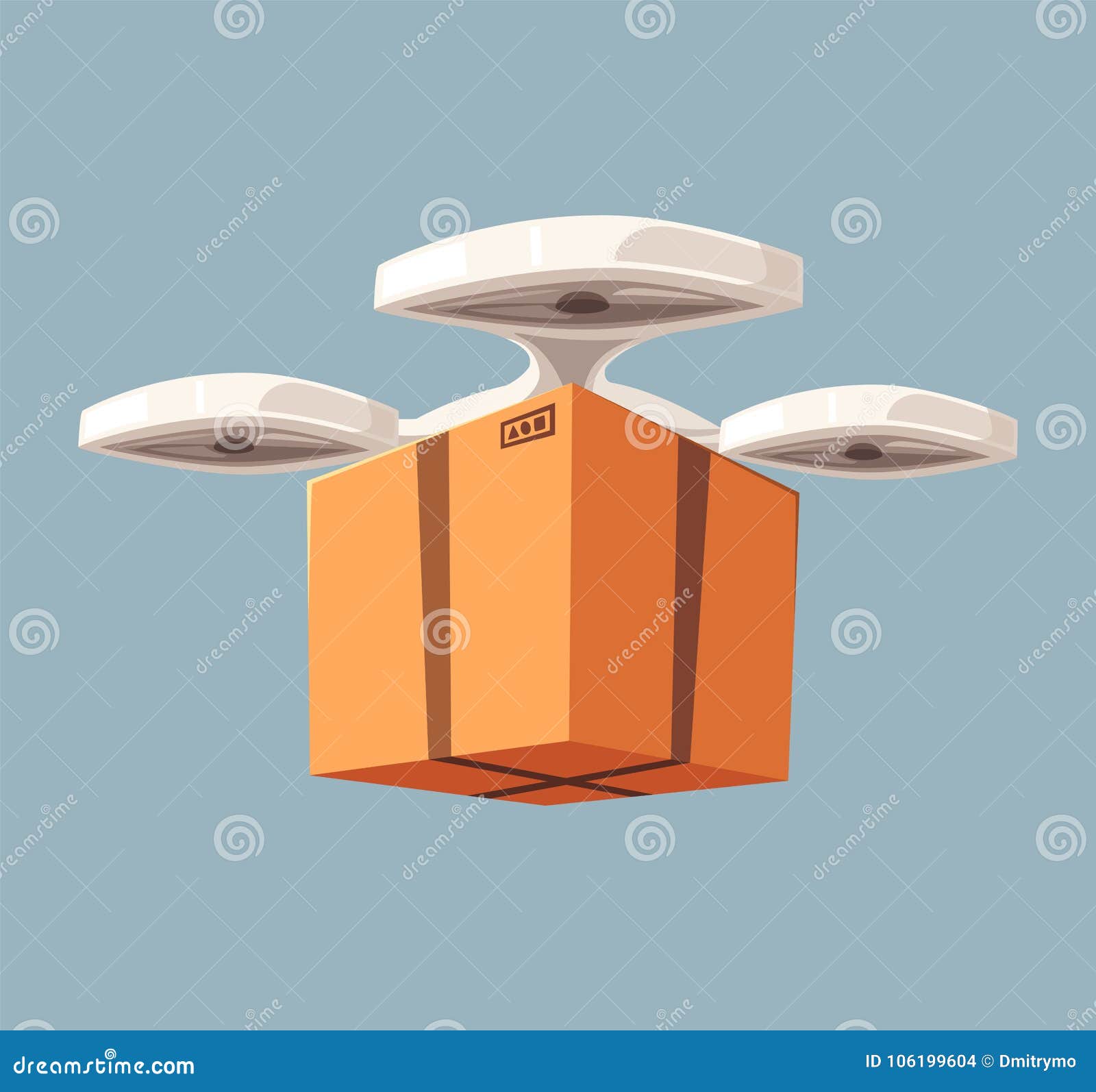 Drone for Air Delivery. Modern Technologies. Cartoon Vector ...