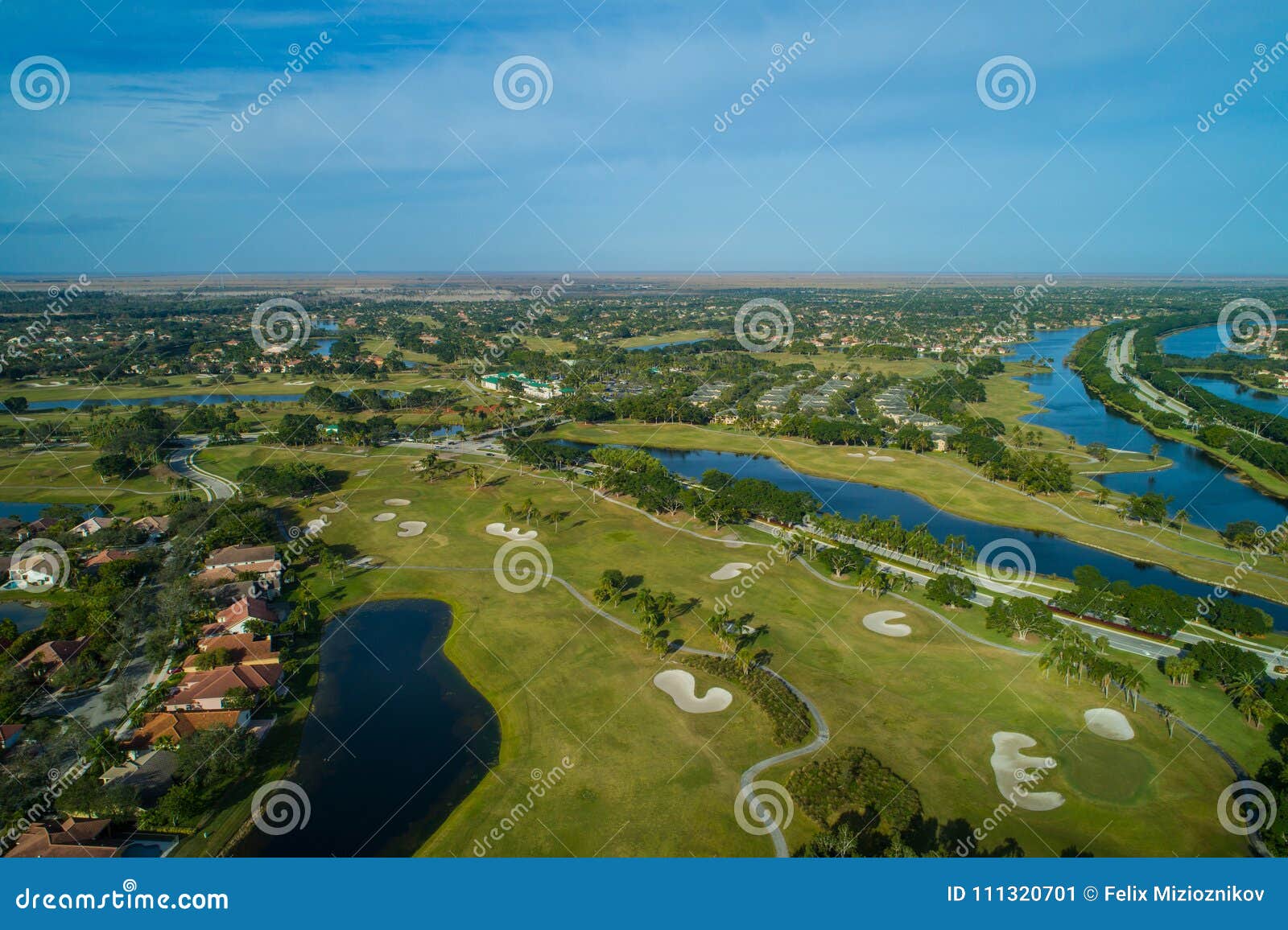 Weston Florida Aerial Drone Image Stock Image Image of florida, real