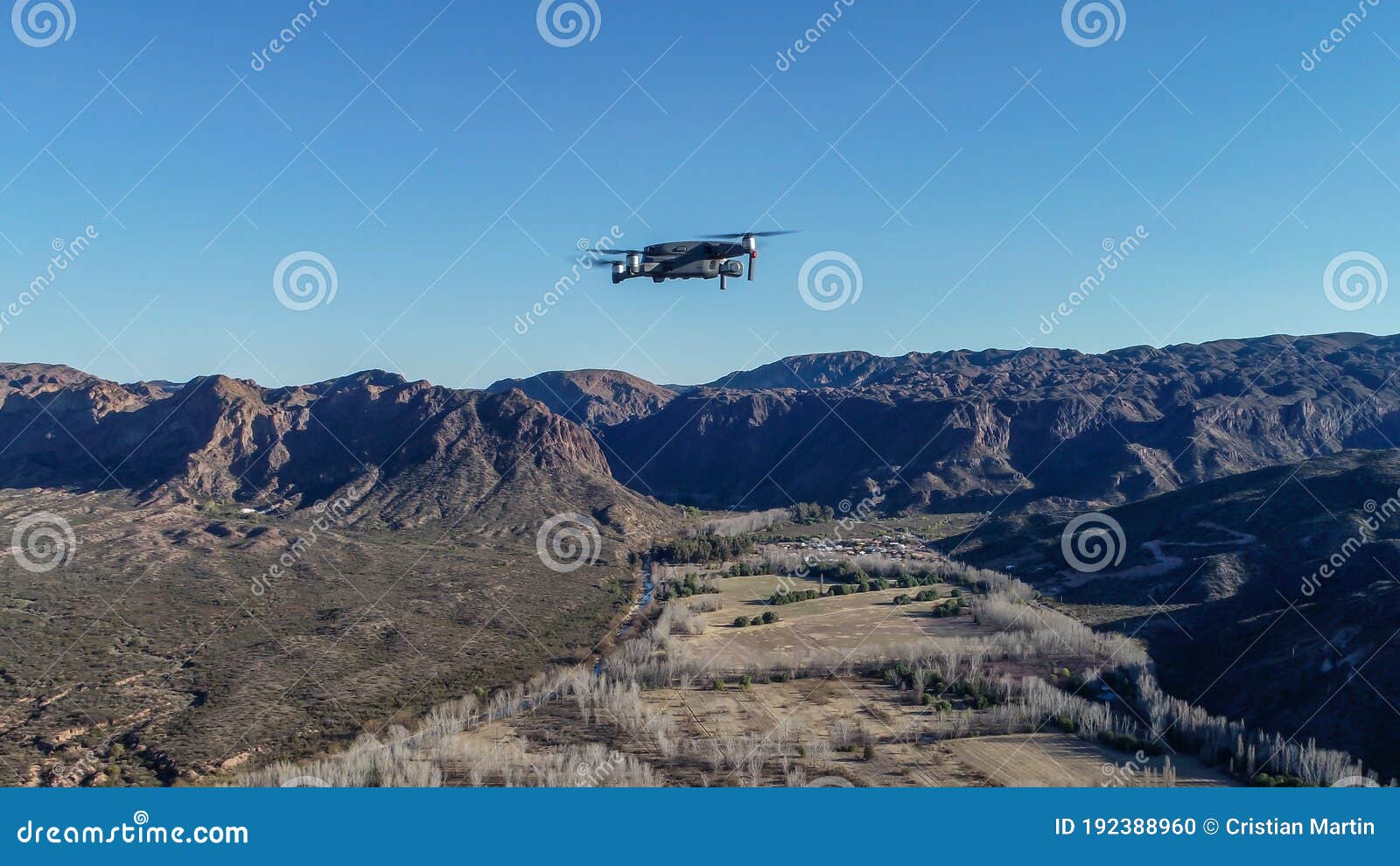 Drone Photo in Flight Over the Mountains Stock Photo Image of