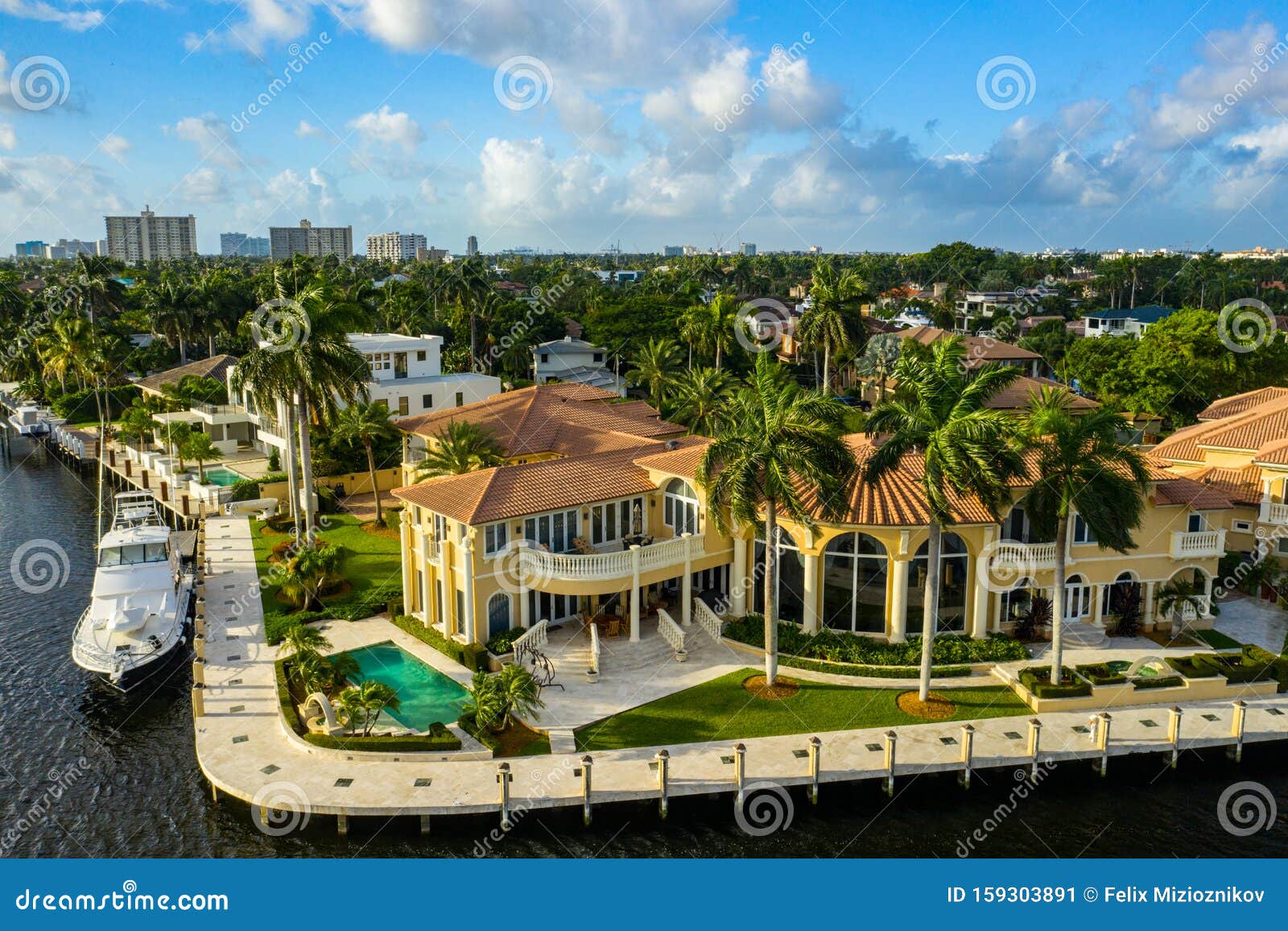 drone photo fort lauderdale fl luxury mansion homes