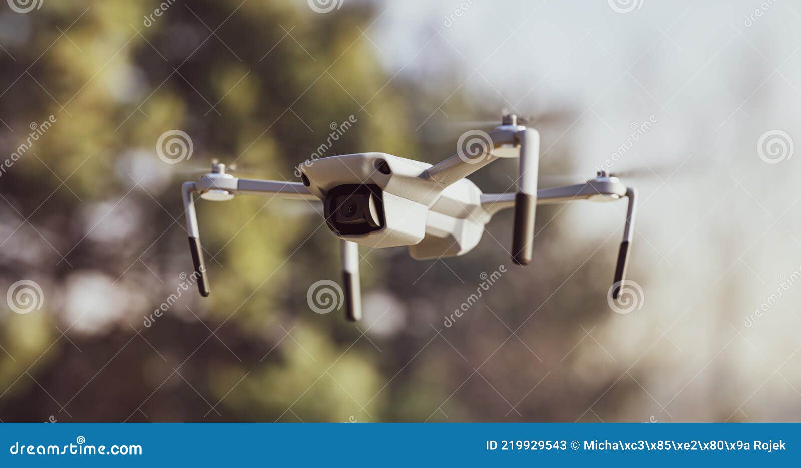 Drone Recording Video in the Forest Stock Image Image of quad