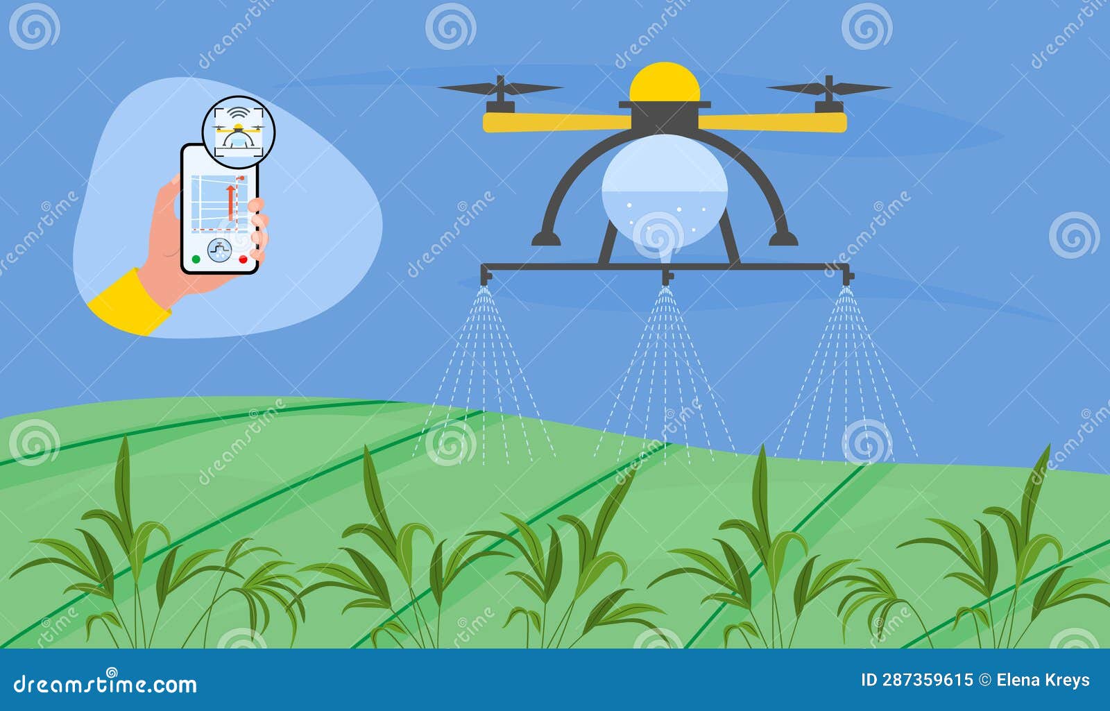 Drone Smart Farming Agriculture Farm Robotics Stock Vector ... Circuit Diagram