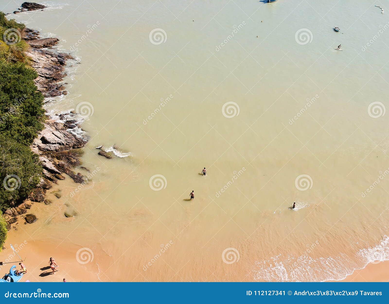 drone view of praia da ferradura, buzios, brazil