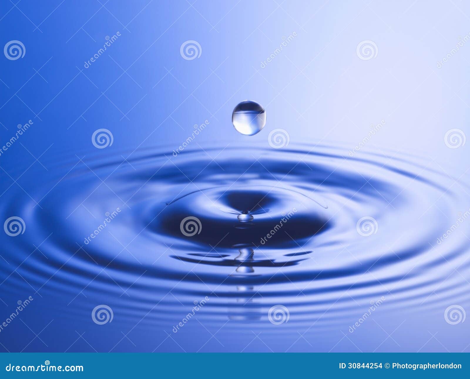 Drop Hitting Surface of Water Closeup Stock Photo Image of purity