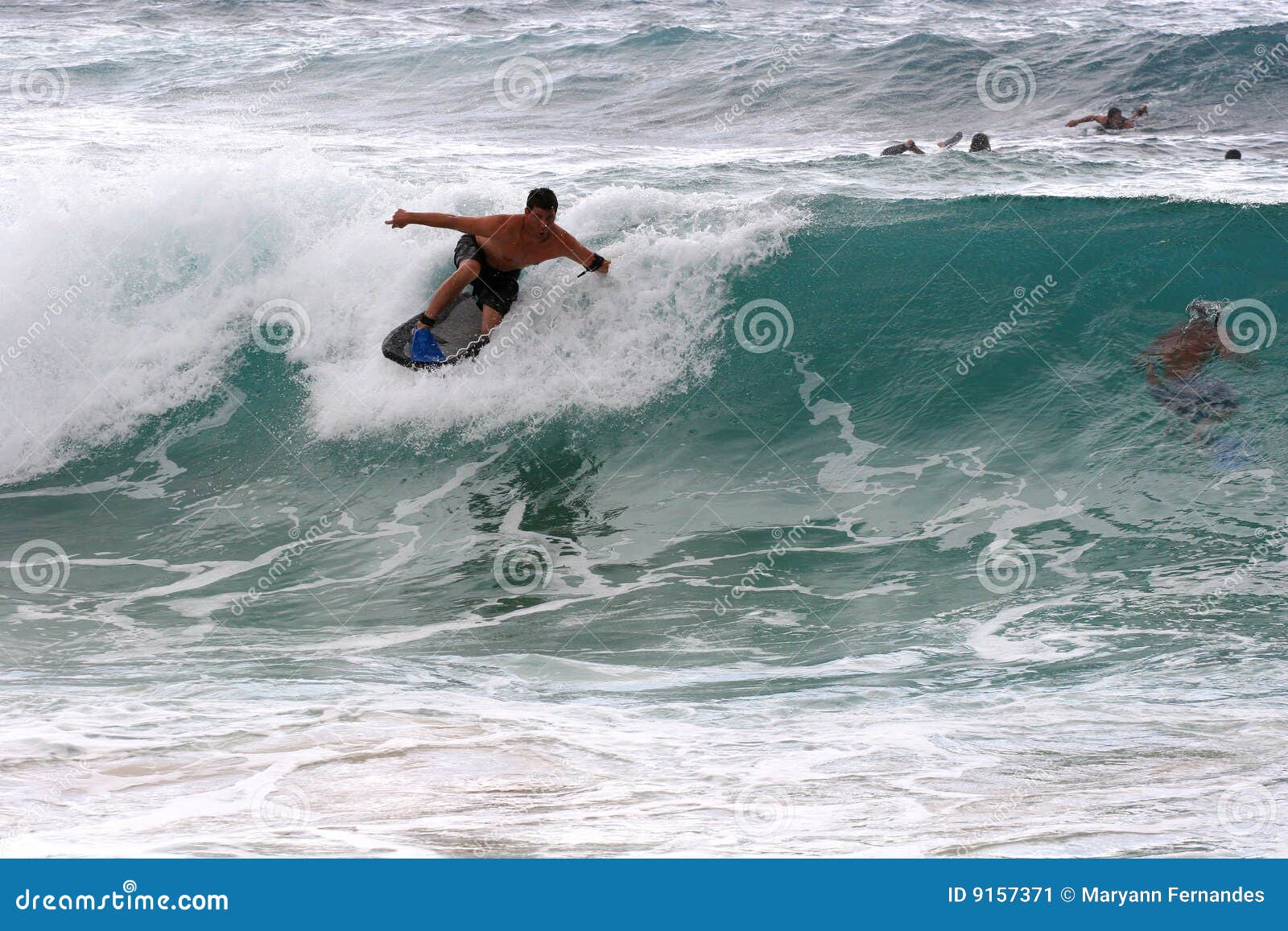 Drop Knee Body Boarder stock image. Image of bodyboarding 9157371