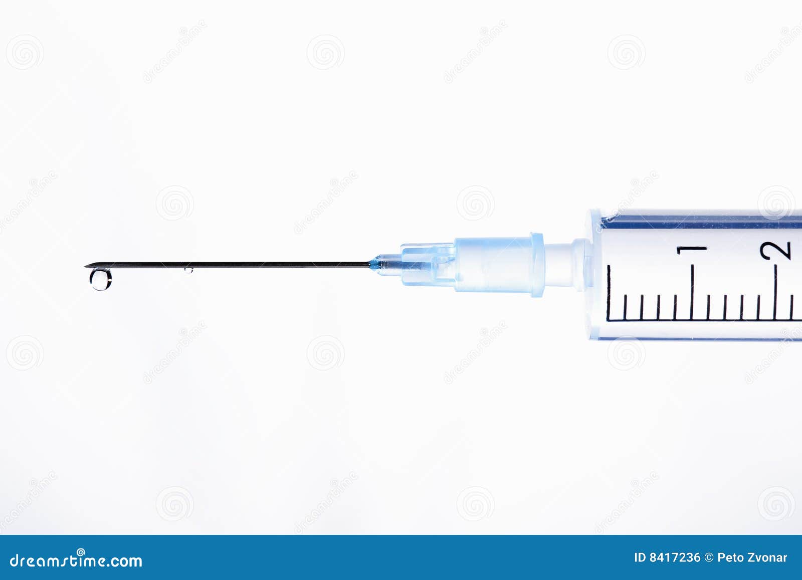 Drop of a Liquid on a Needle of a Syringe Stock Photo Image of