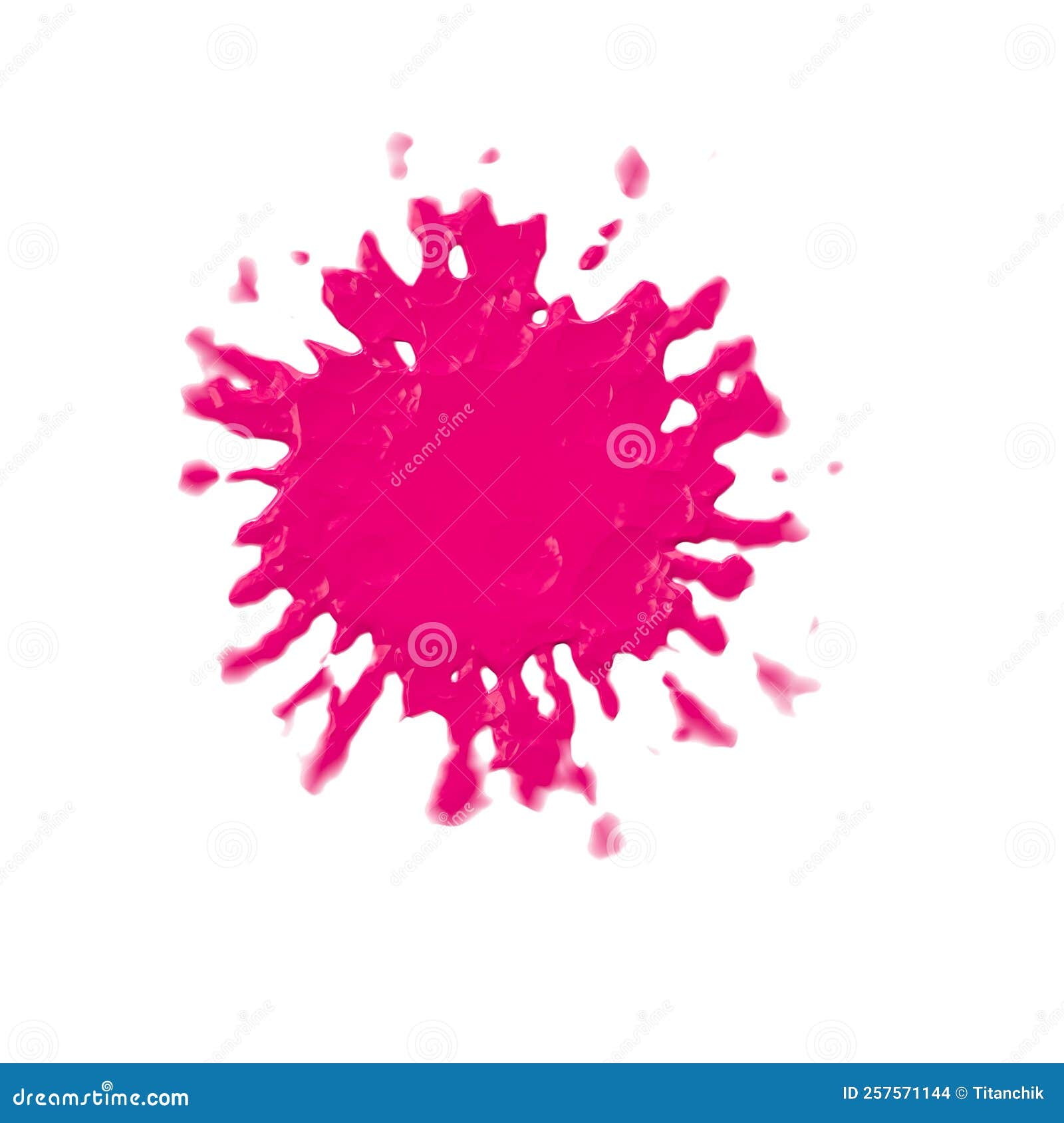 A Drop of Liquid Spread Over the Surface. Abstract Spatter Stock