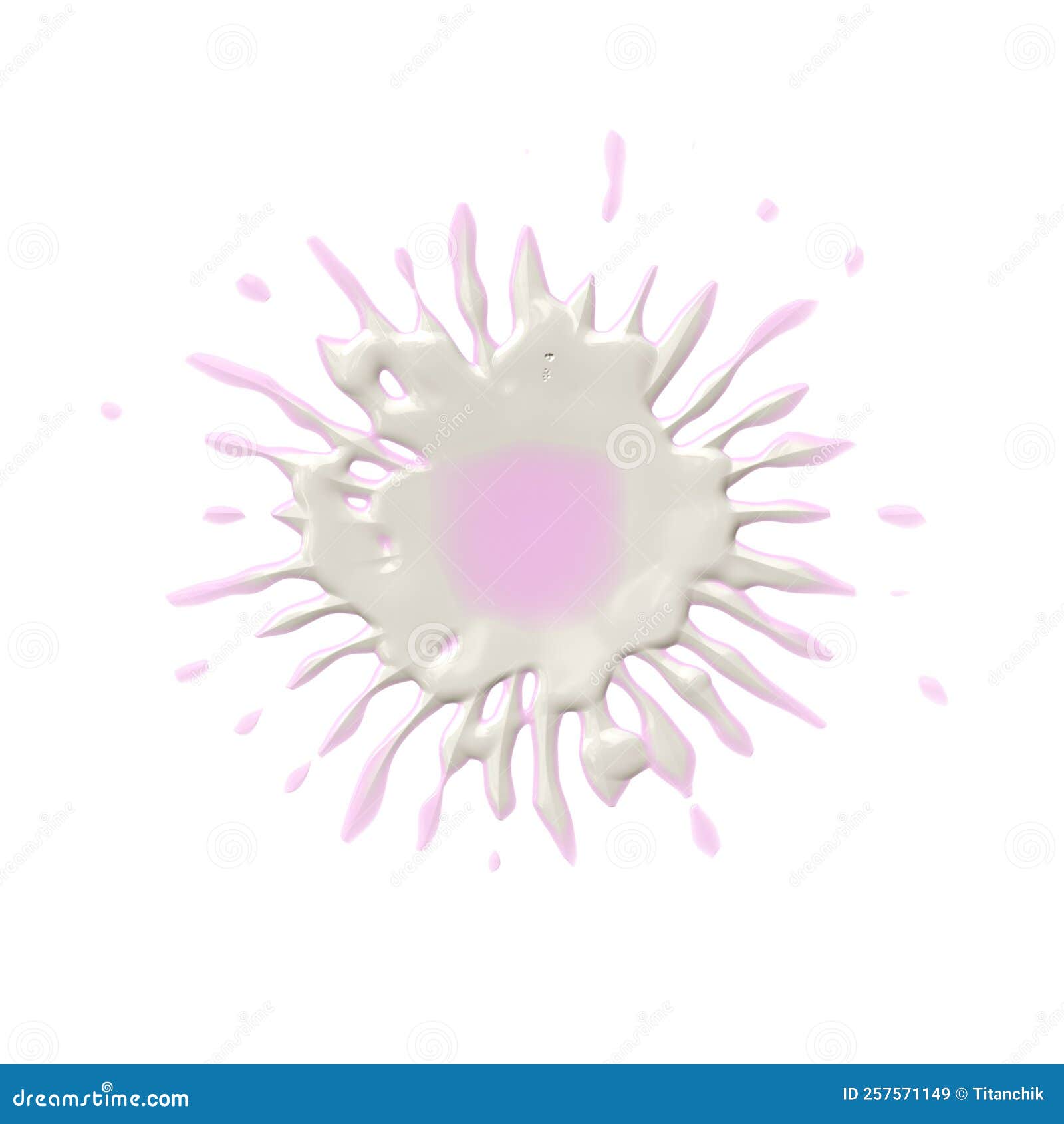A Drop of Liquid Spread Over the Surface. Abstract Spatter Stock