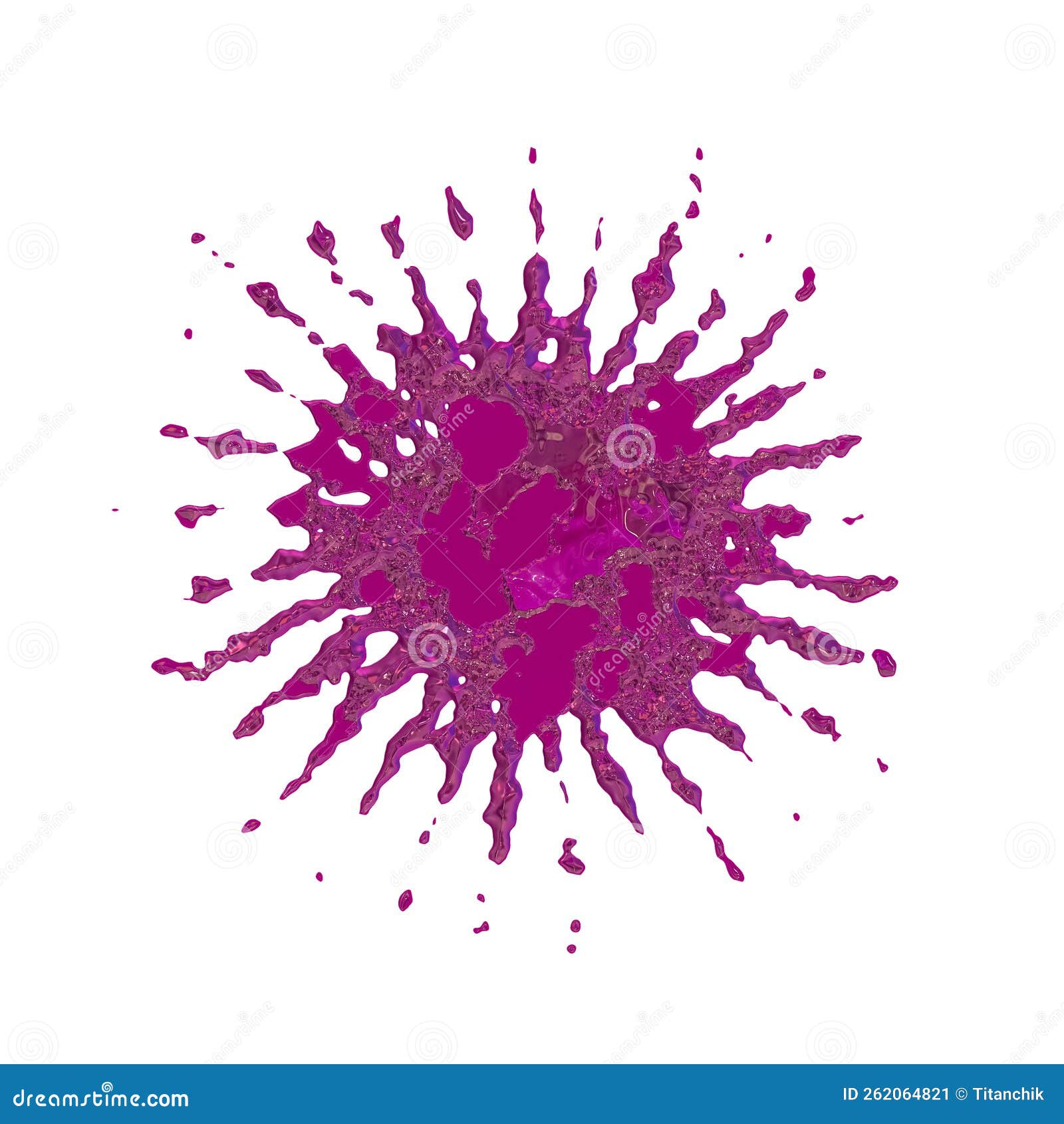 A Drop of Liquid Spread Over the Surface. Abstract Spatter Stock