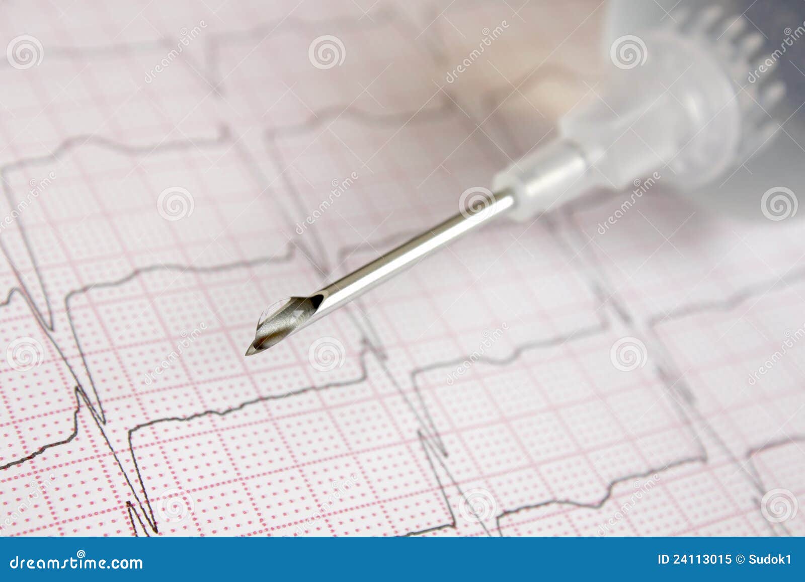 Drop of Solution on Tip of Medical Needle. Stock Image Image of