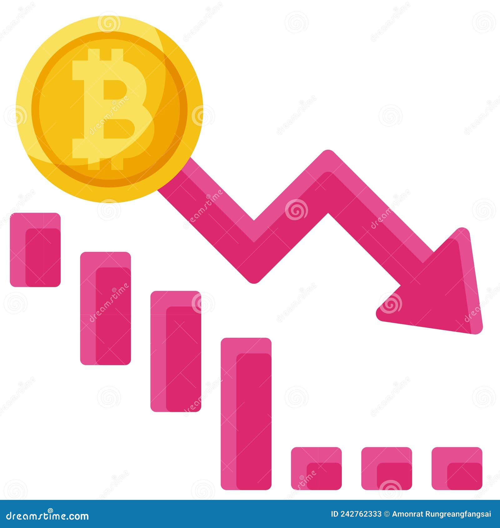 Drop in Value Icon, Bitcoin Related Vector Illustration Stock Vector -  Illustration of value, coin: 242762333