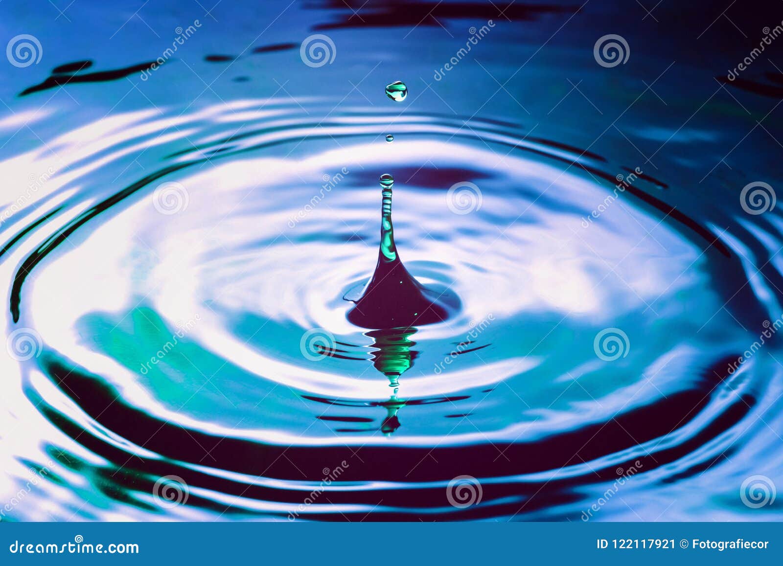 Water Droplet Falling into Water Surface. Stock Image Image of ripple