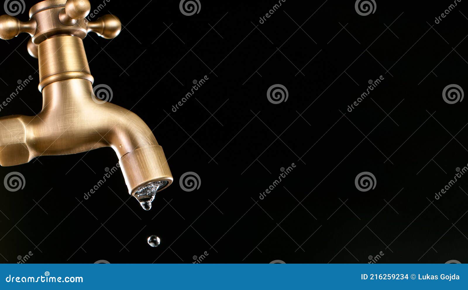 Drop of Water Drips from the Tap. Stock Photo Image of environmental
