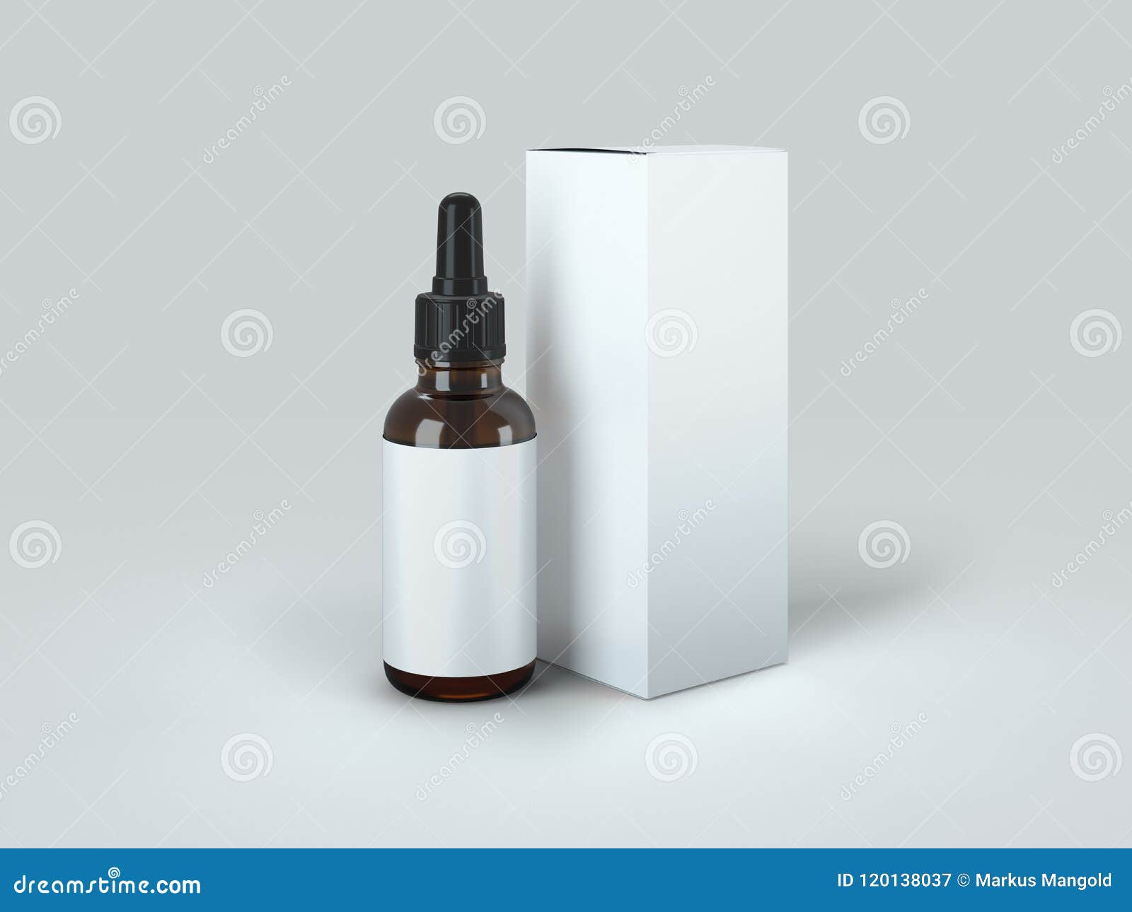 Download Dropper Bottle With Box Mock Up Blank Label Stock Illustration Illustration Of Packaging Antiseptic 120138037