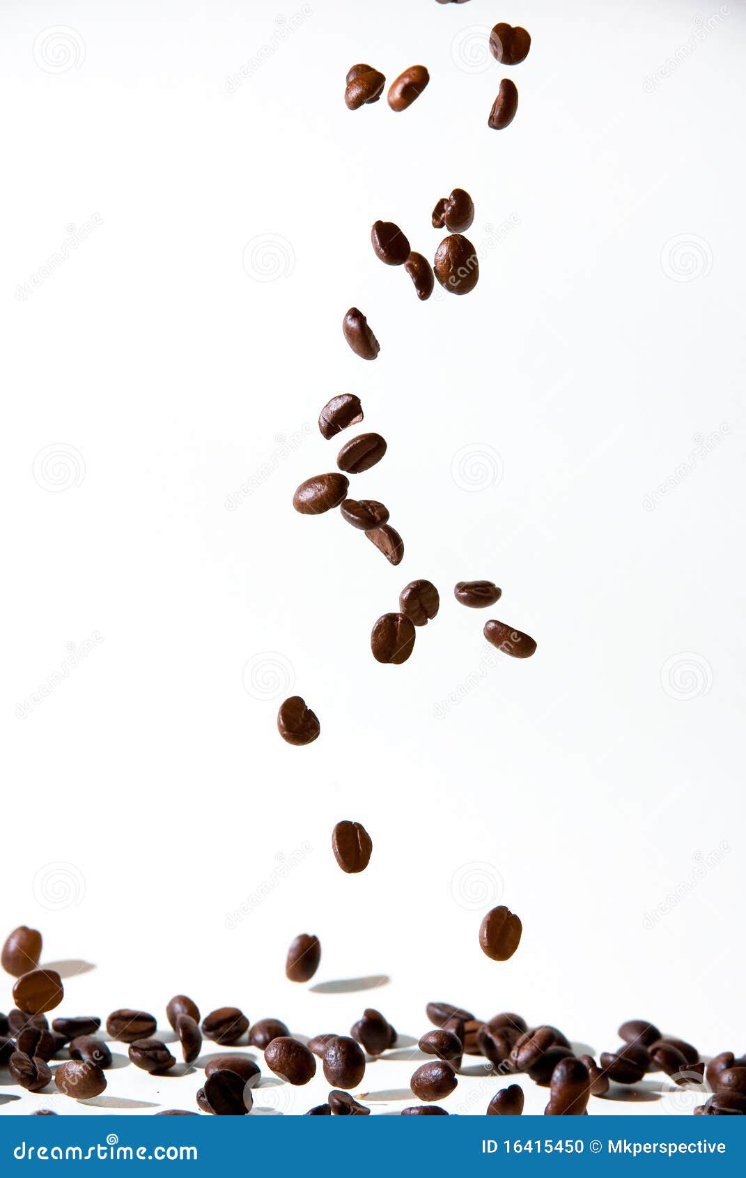 Dropping coffee beans stock photo. Image of caffeine