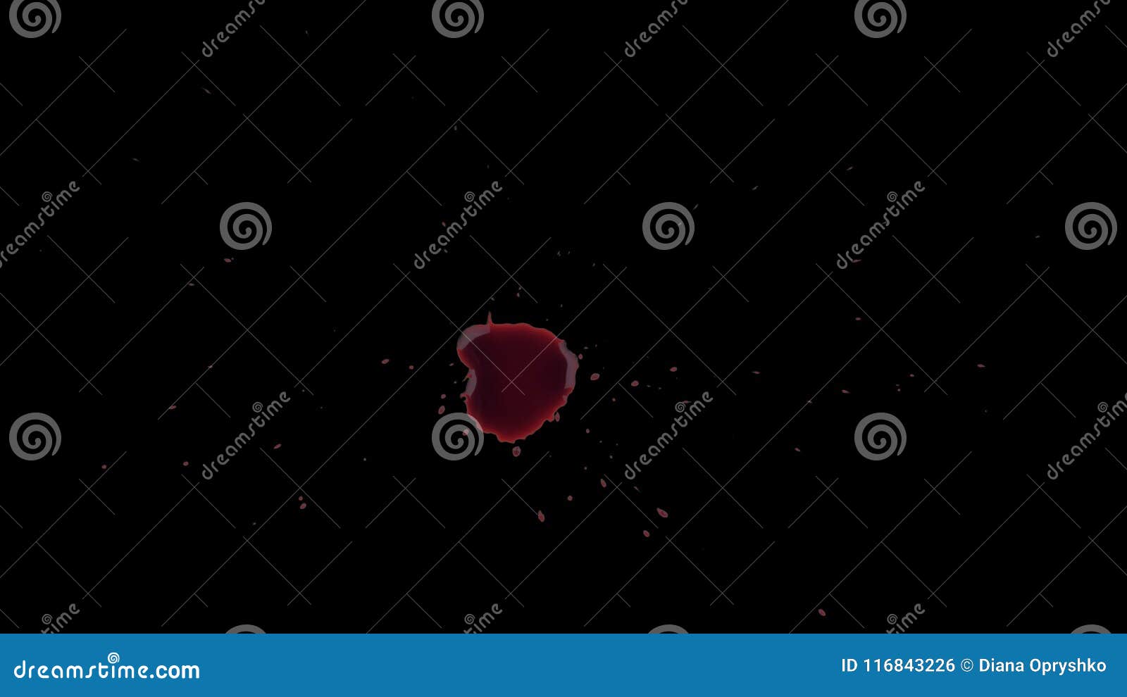 Drops of Blood on the Black Background Stock Photo Image of color