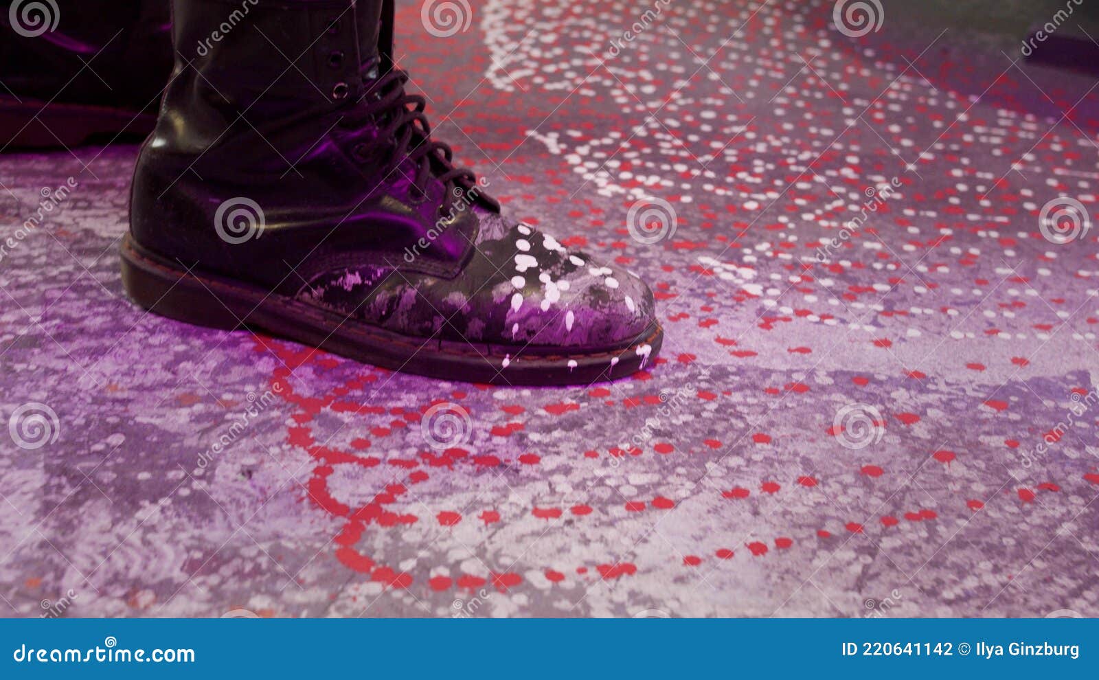Drops are Falling Down on the Boots Stock Photo Image of originative