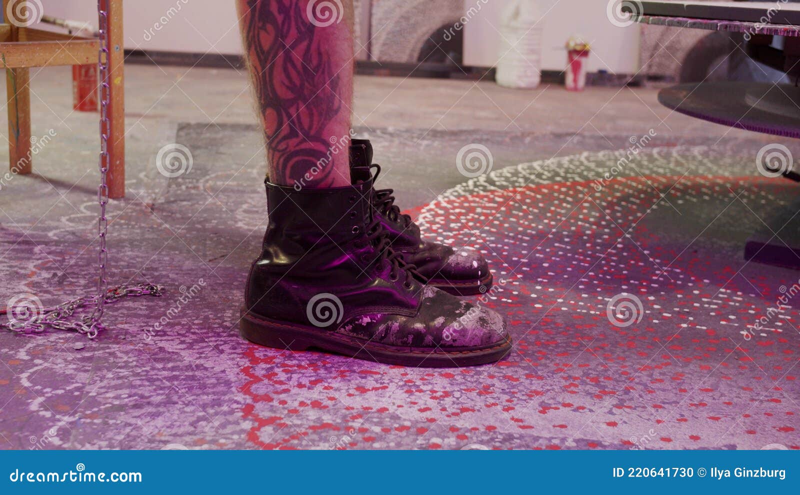 Drops are Falling Down on the Boots Stock Photo Image of innovative