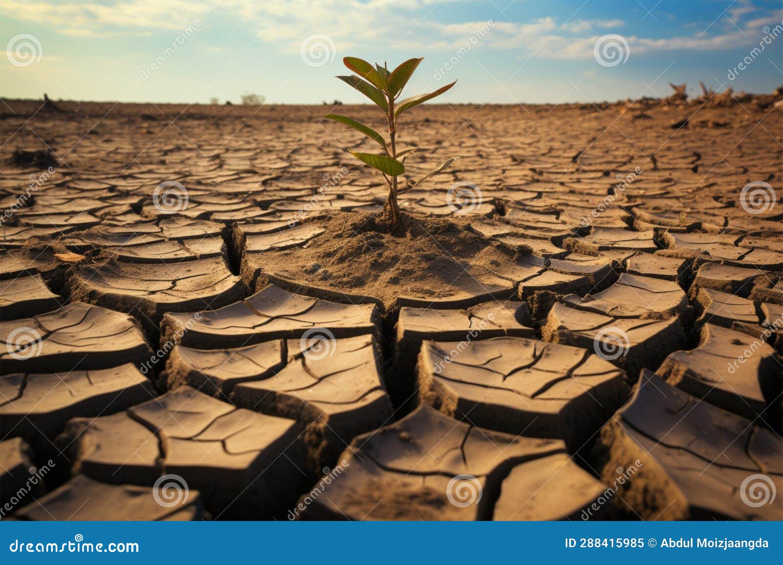 Droughts Effect Trees Cracked Ground Stock Illustration Illustration