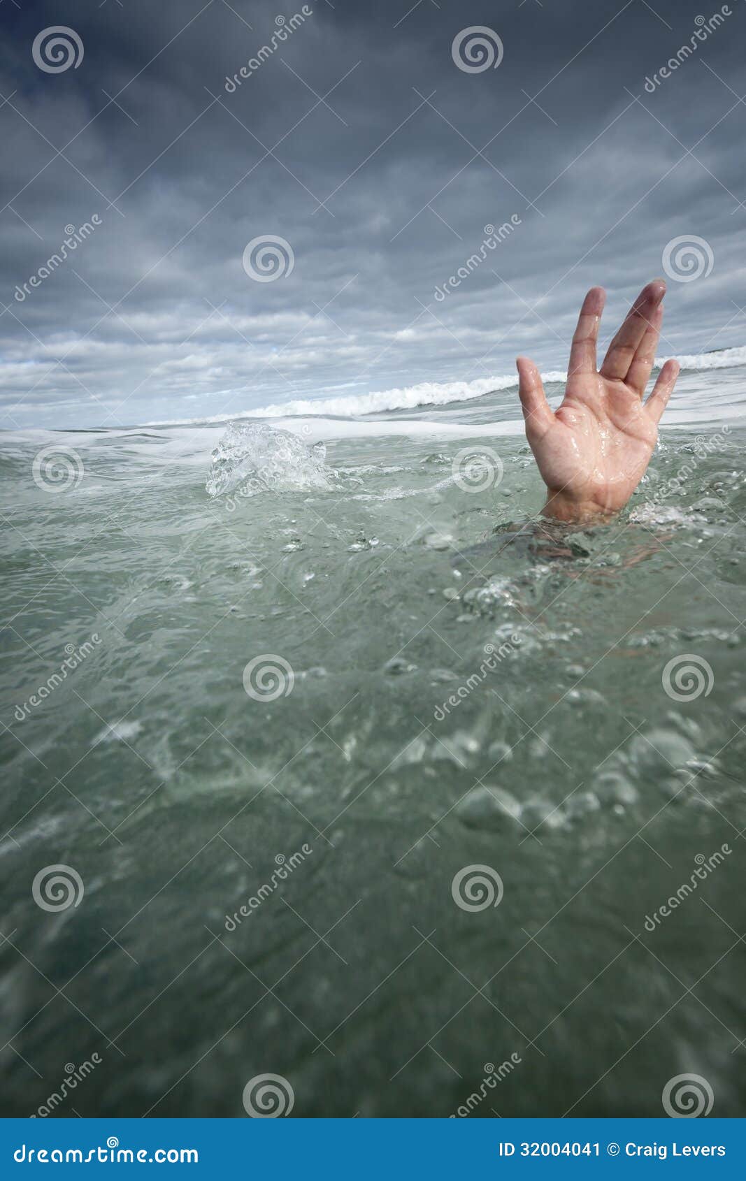 Drowning Hand Stock Image Image 32004041
