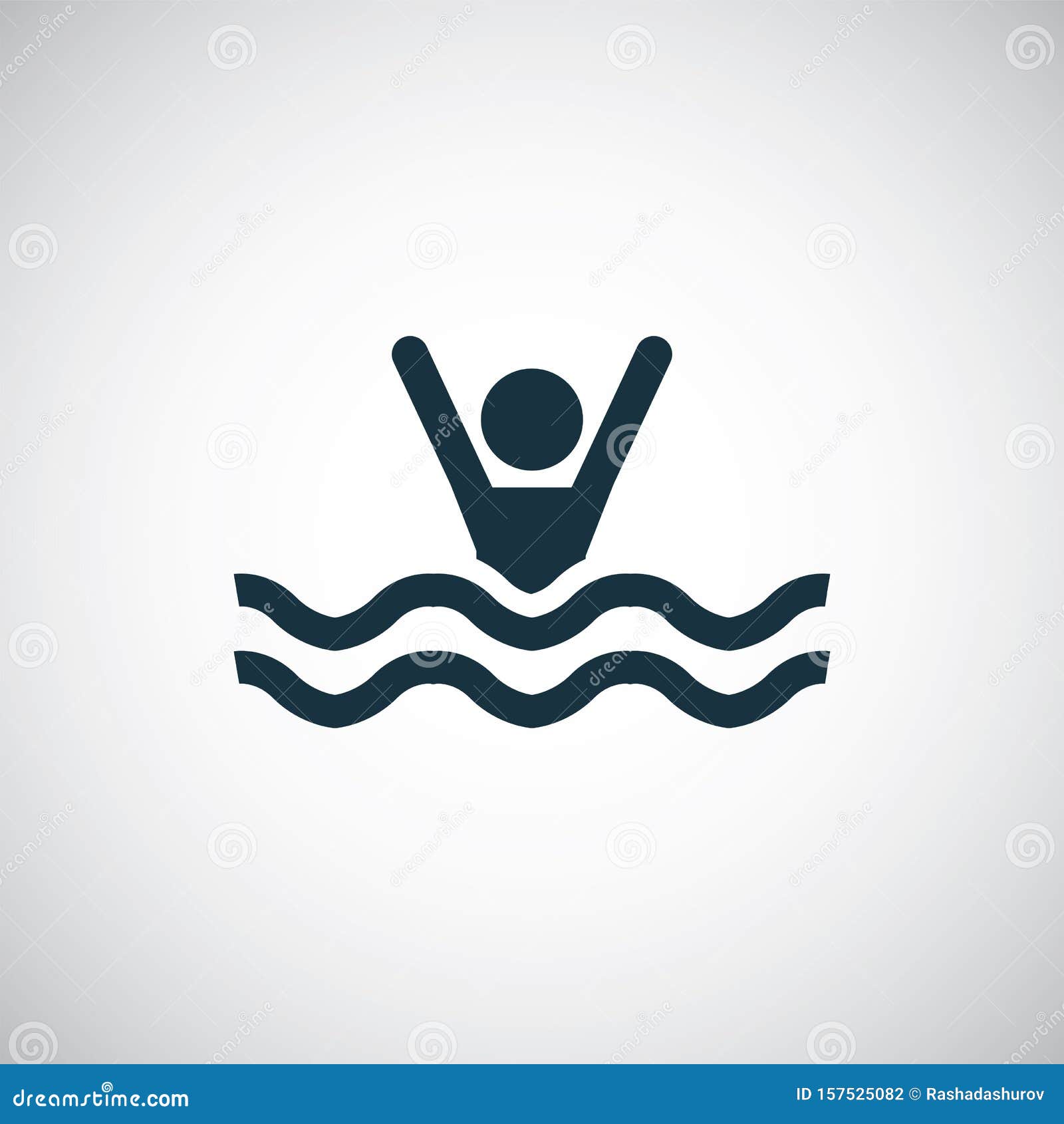 Drowning Man Icon Trendy Simple Symbol Stock Vector - Illustration of ...