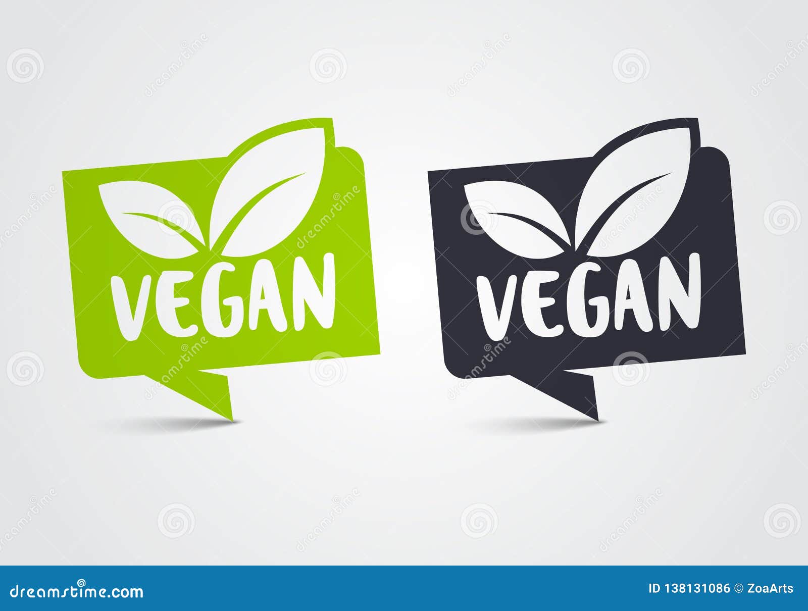   vegan icon set. green leaf bio and ecology, organic logo label tag