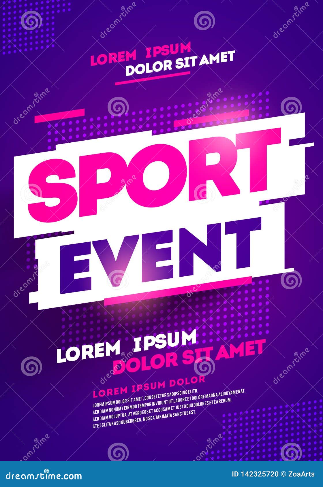 Layout Poster Template Design for Sport Event, Tournament or
