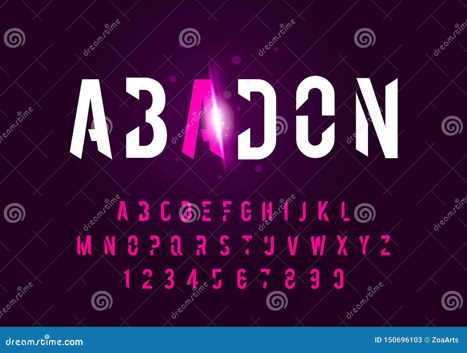  illustraton sport modern alphabet fonts. technology typography future font uppercase.