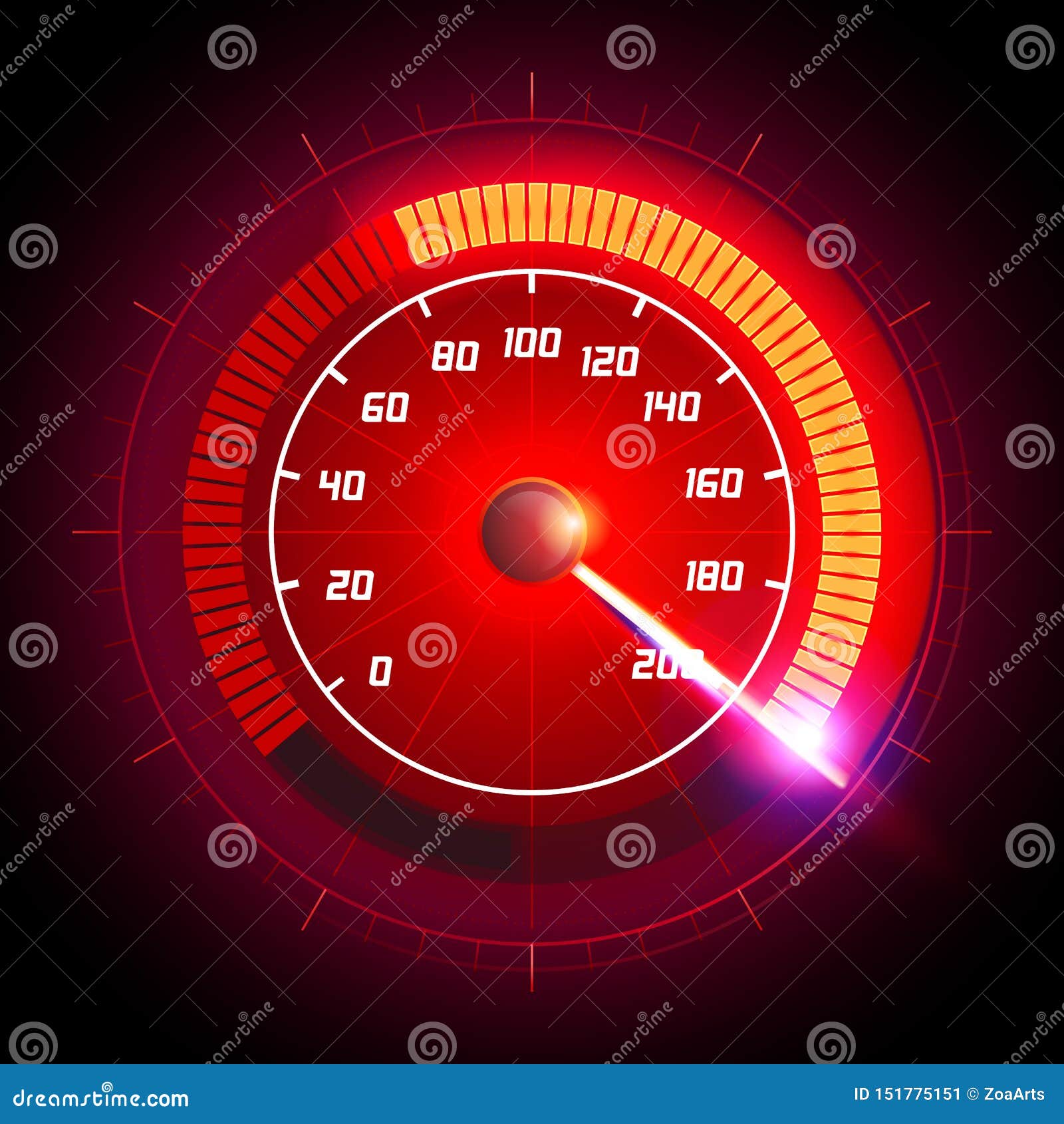   speed motion with fast speedometer car. racing velocity background.