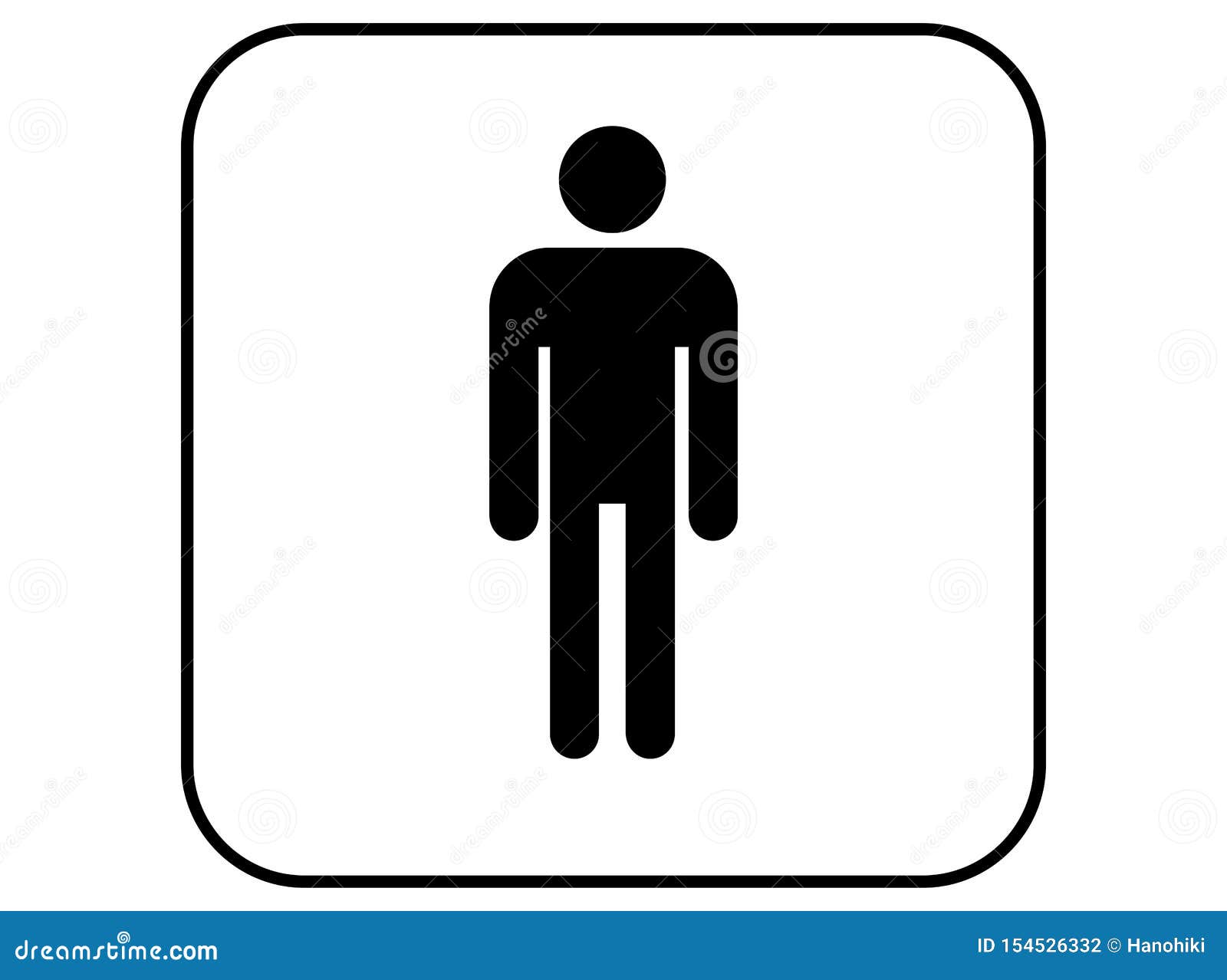 bijtend open haard eigenaar Men Wc Sign, Man Toilet Icon Vector Stock Vector - Illustration of door,  icon: 154526332