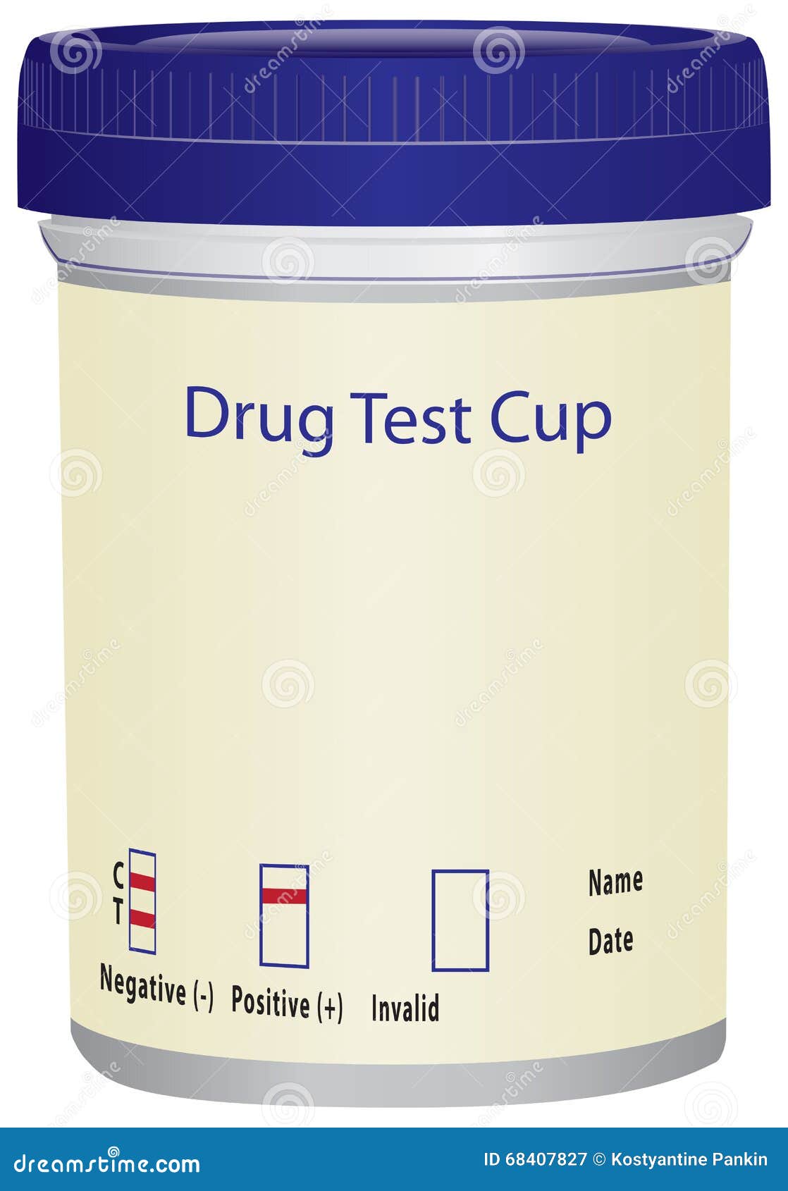 Drug Test Cup stock vector. Illustration of examination 68407827