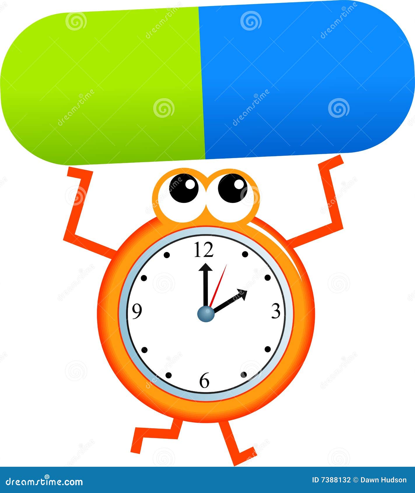 Drug time stock illustration. Illustration of time, hour 7388132