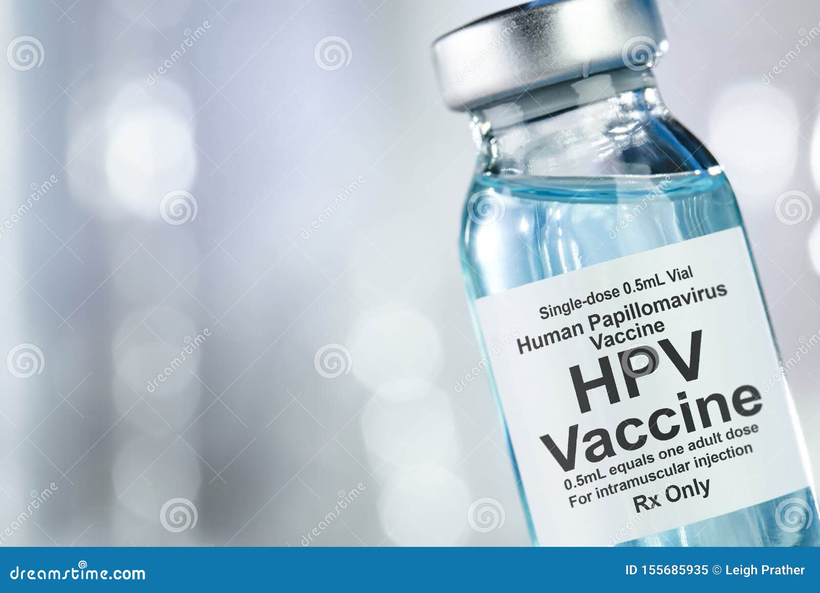 drug vial with hpv vaccine