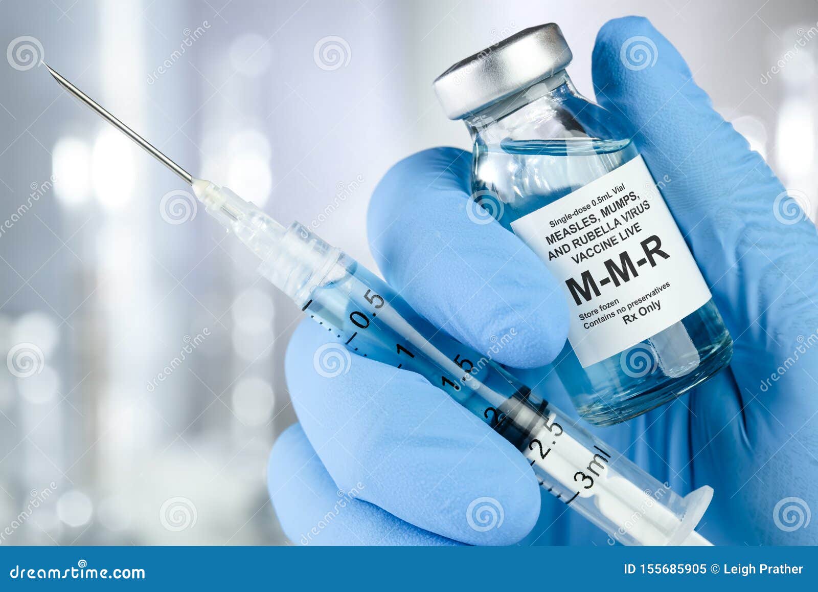 drug vial with mmr vaccine