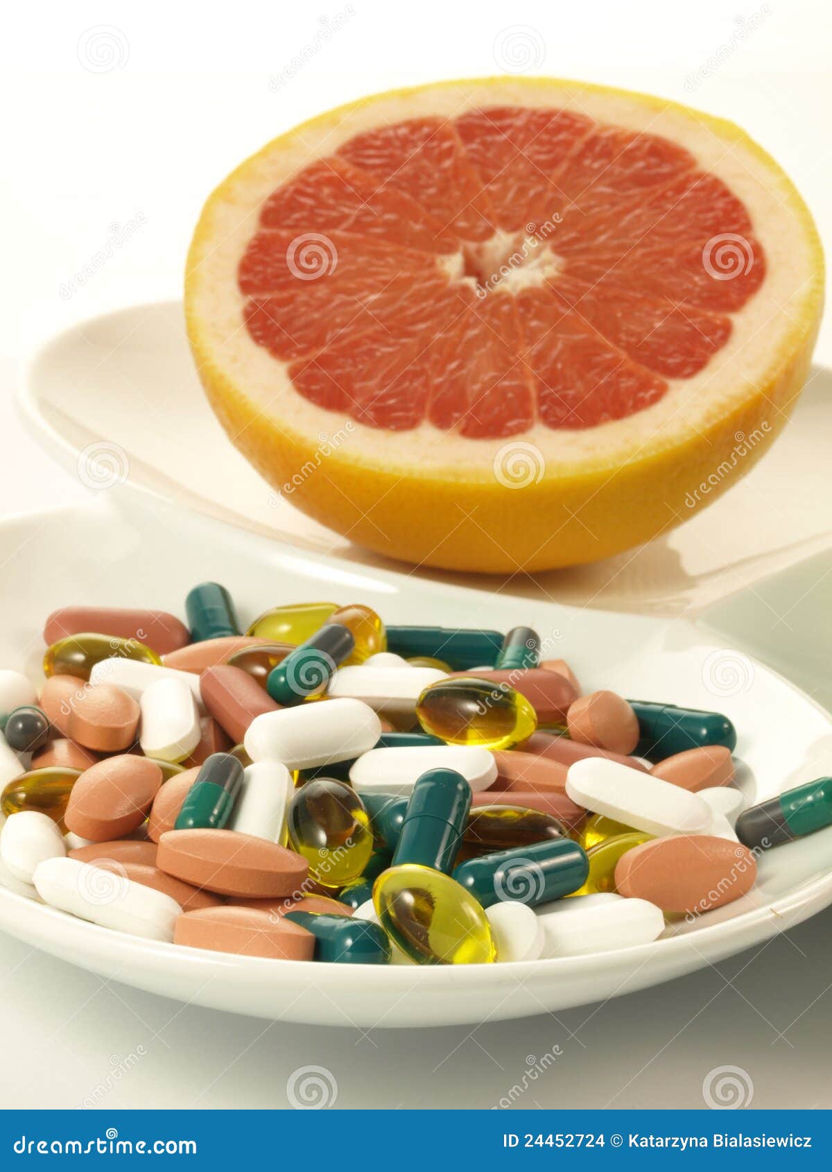 Drugs and fruits, closeup, stock photo. Image of medical 24452724