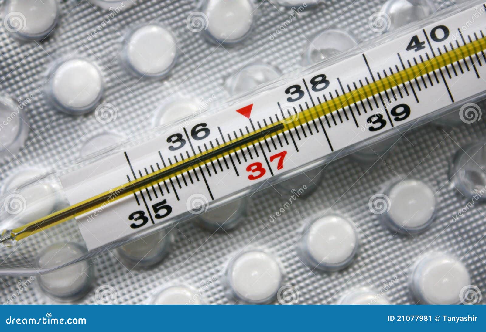 Drugs and Thermometer stock image. Image of diagnostic 21077981