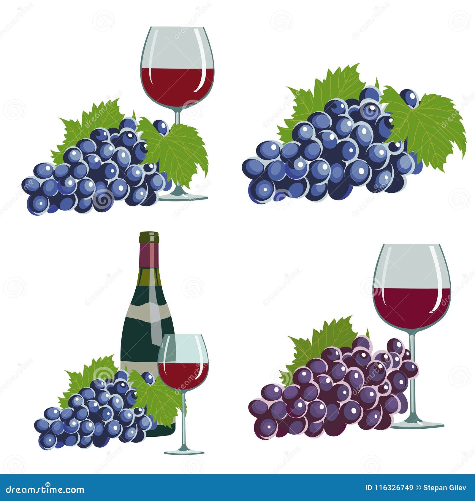 Druiven en rode wijn
