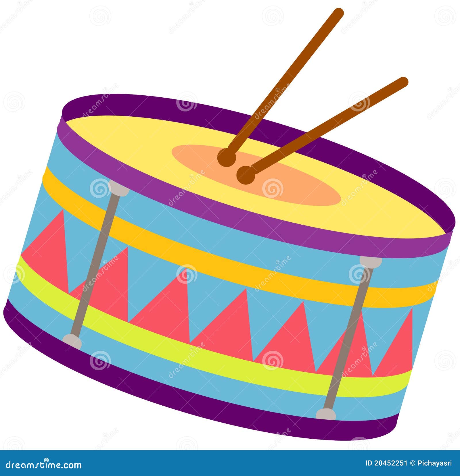 Drum stock vector. Illustration of entertainment, bass - 20452251