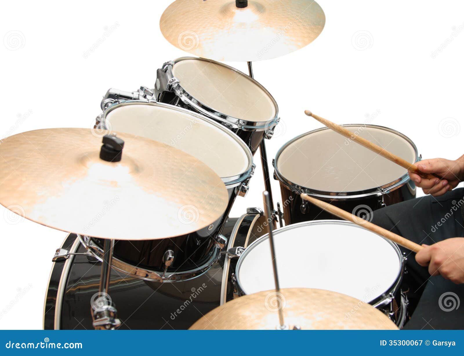 Drum and bass set stock image. Image of play, base, foreground 35300067