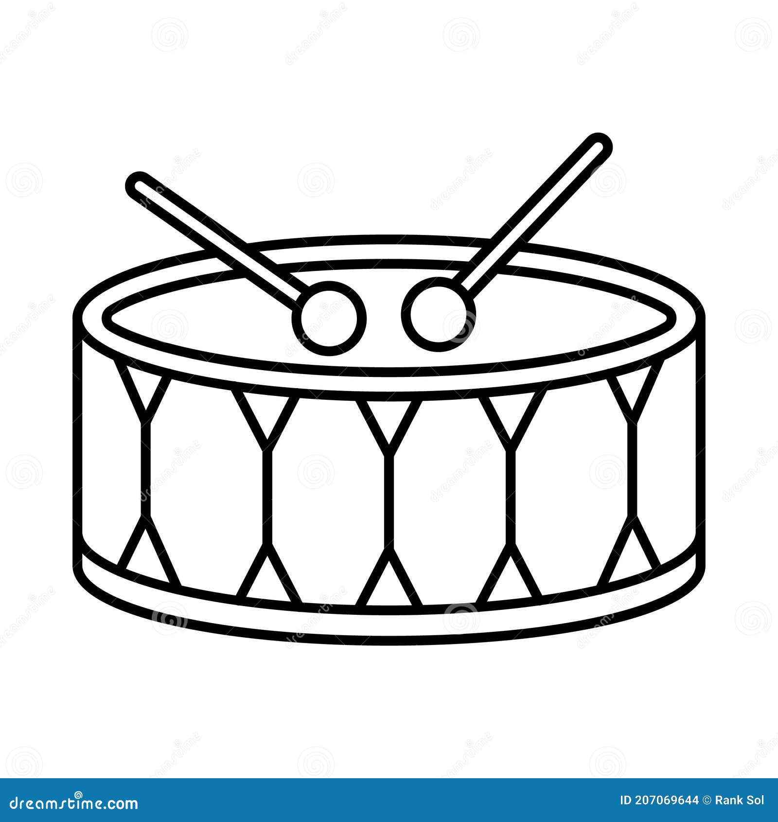 Drum Beat Isolated Vector Icon that Can Be Easily Modified or Edited