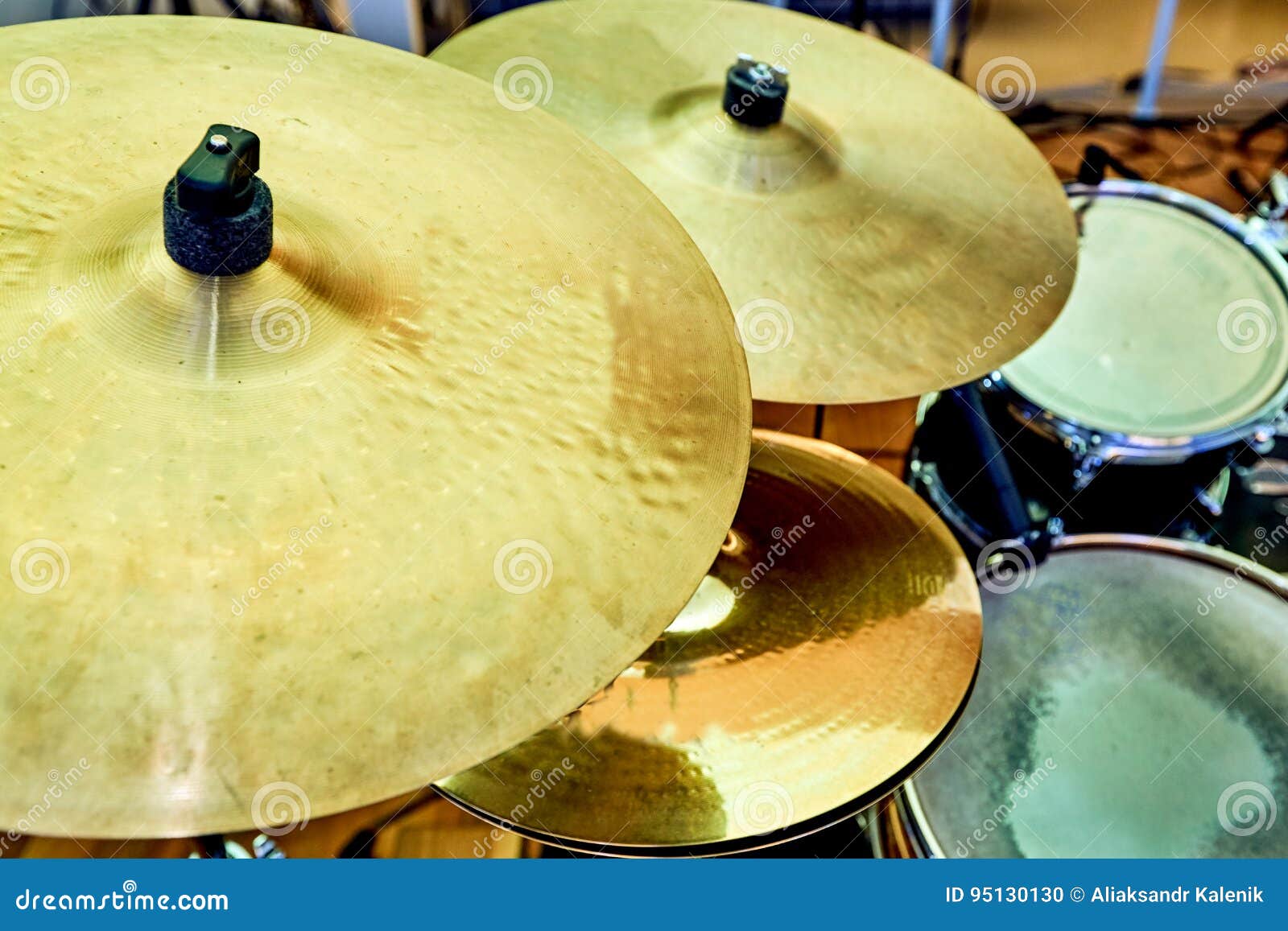 Drum Cymbal and Drum on Background Stock Photo Image of drum, band
