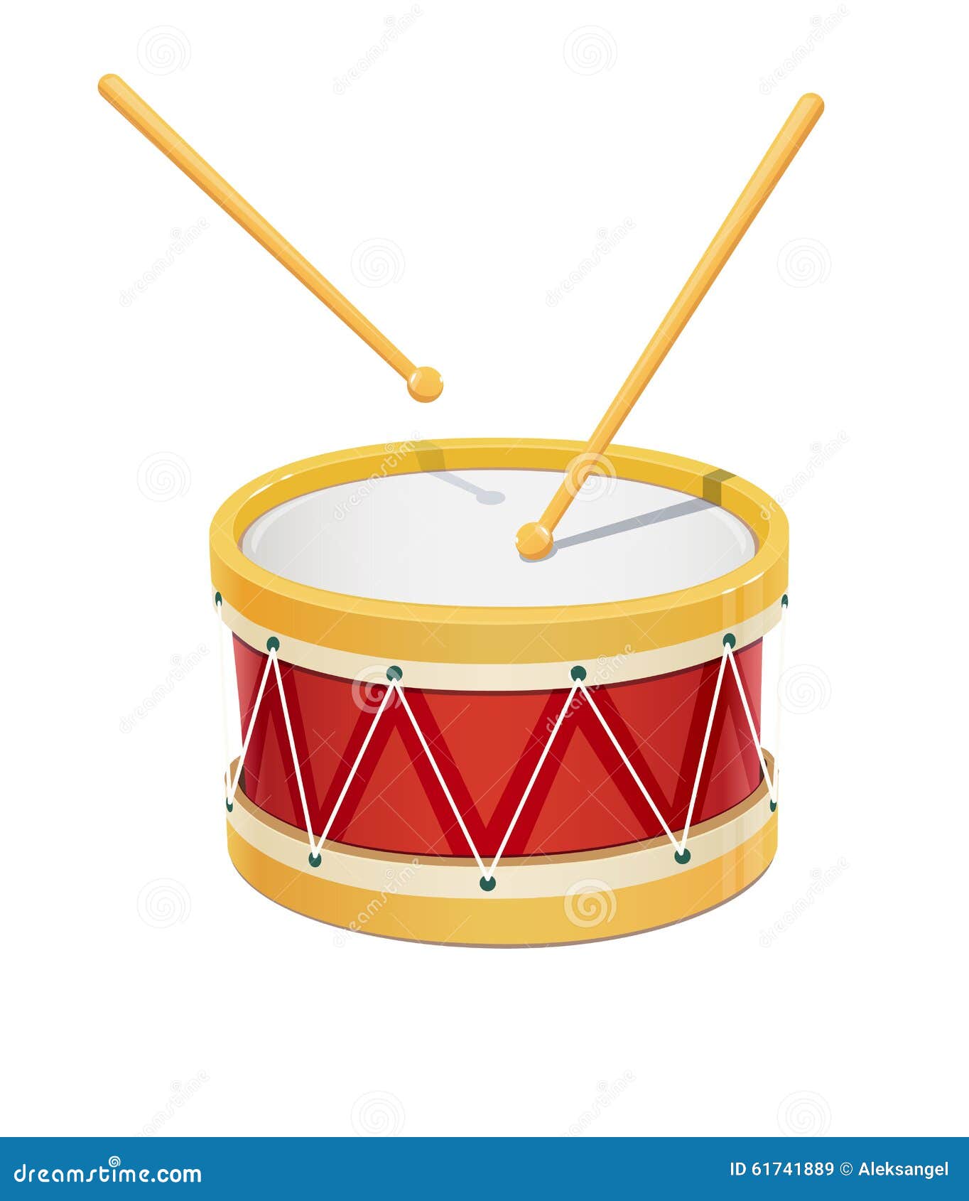 Drum. Music instrument stock vector. Illustration of white 61741889