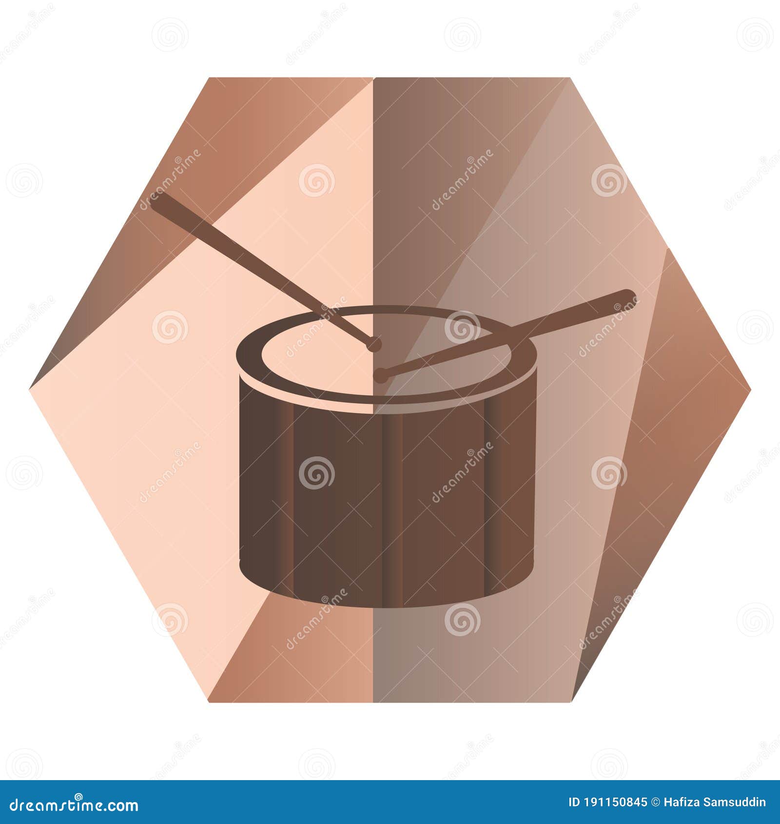 Drum for Music. Vector Illustration Decorative Design Stock Vector