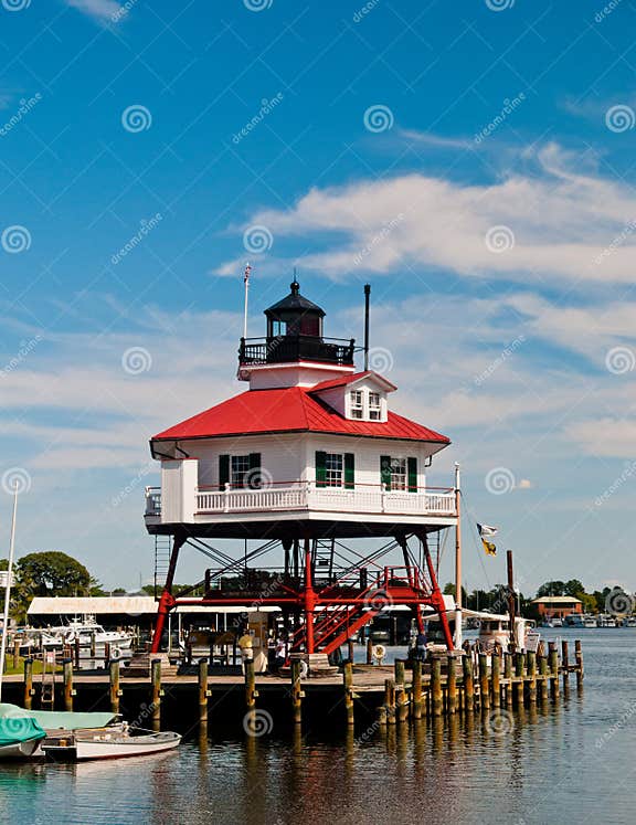 Drum Point Lighthouse stock image. Image of shore, lighthouse 27780181