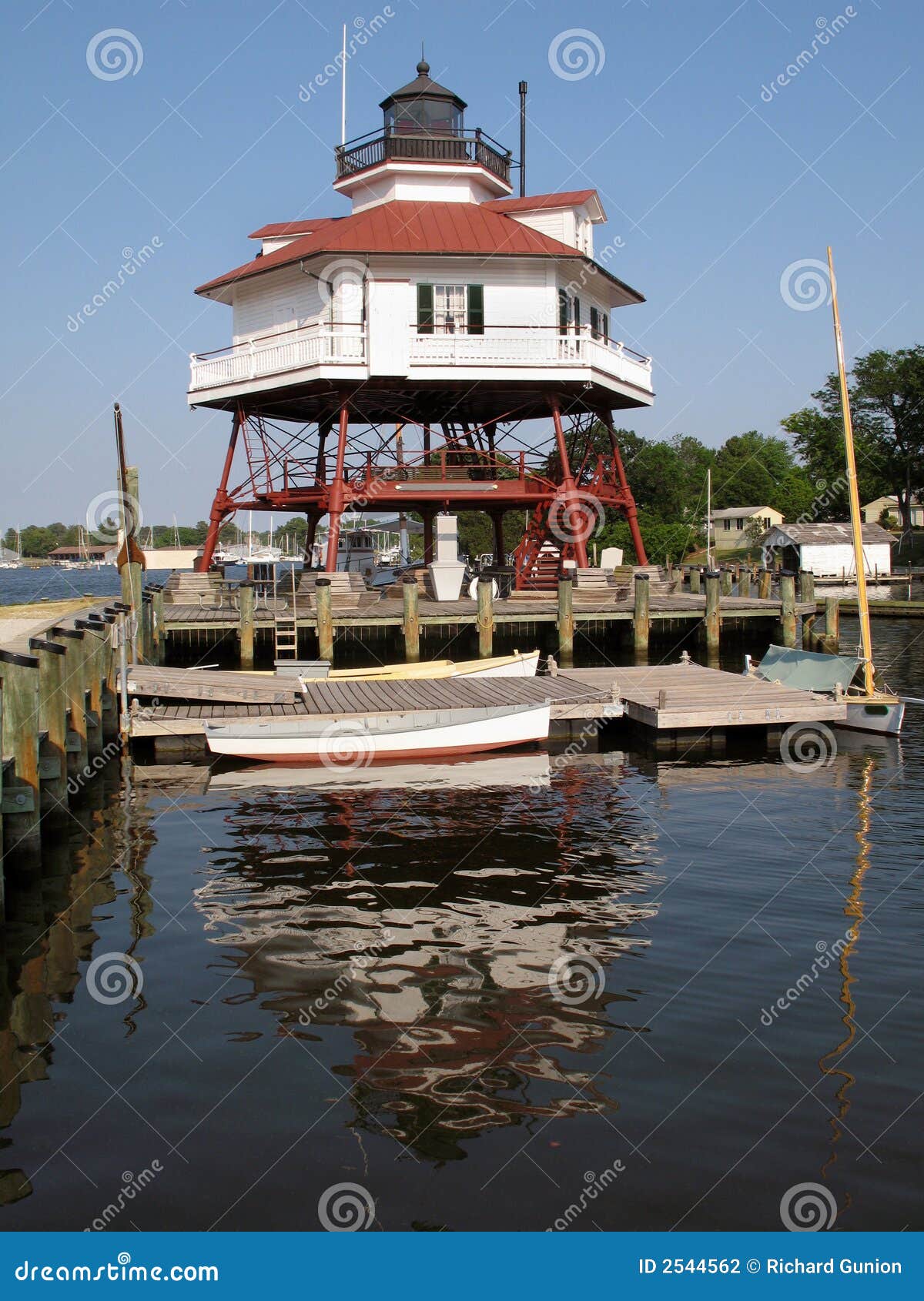 Drum Point LighthouseMaryland Stock Photo Image of reflection, water